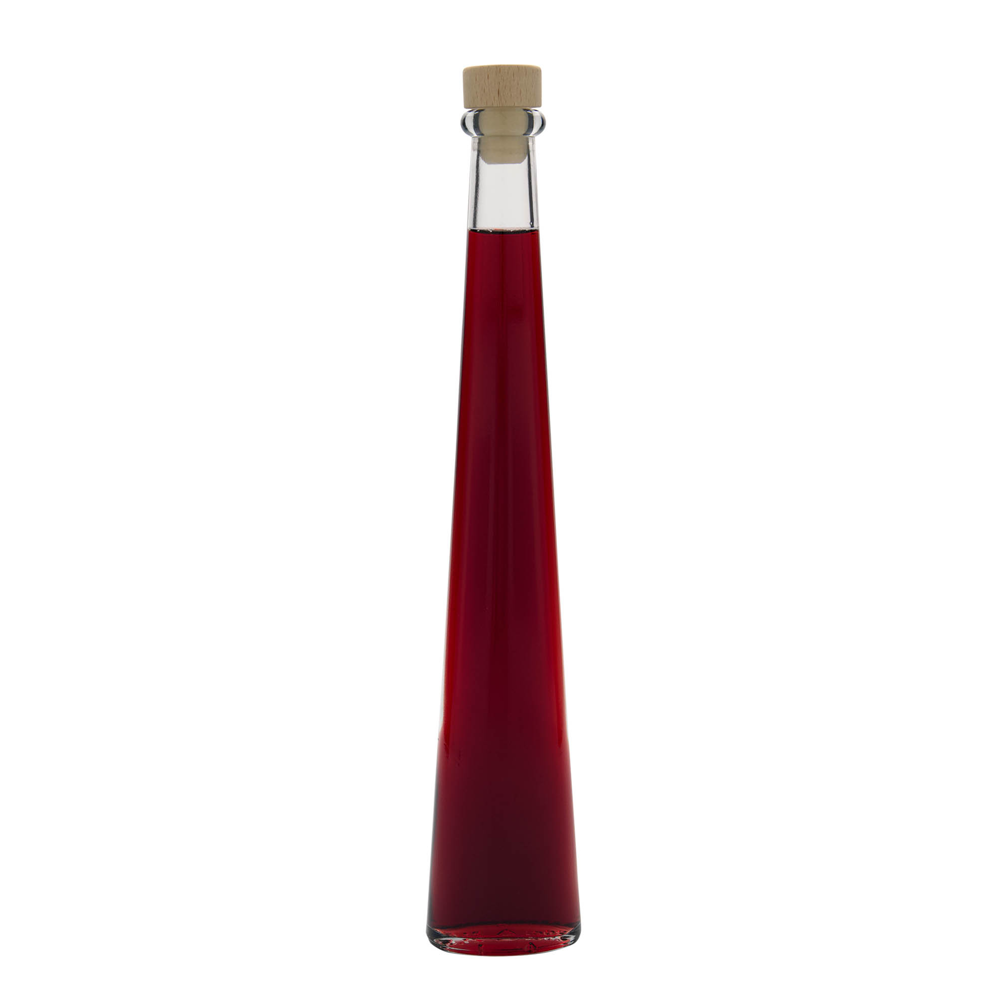 200 ml Glasflasche 'Dama Ovale', oval, Mündung: Kork