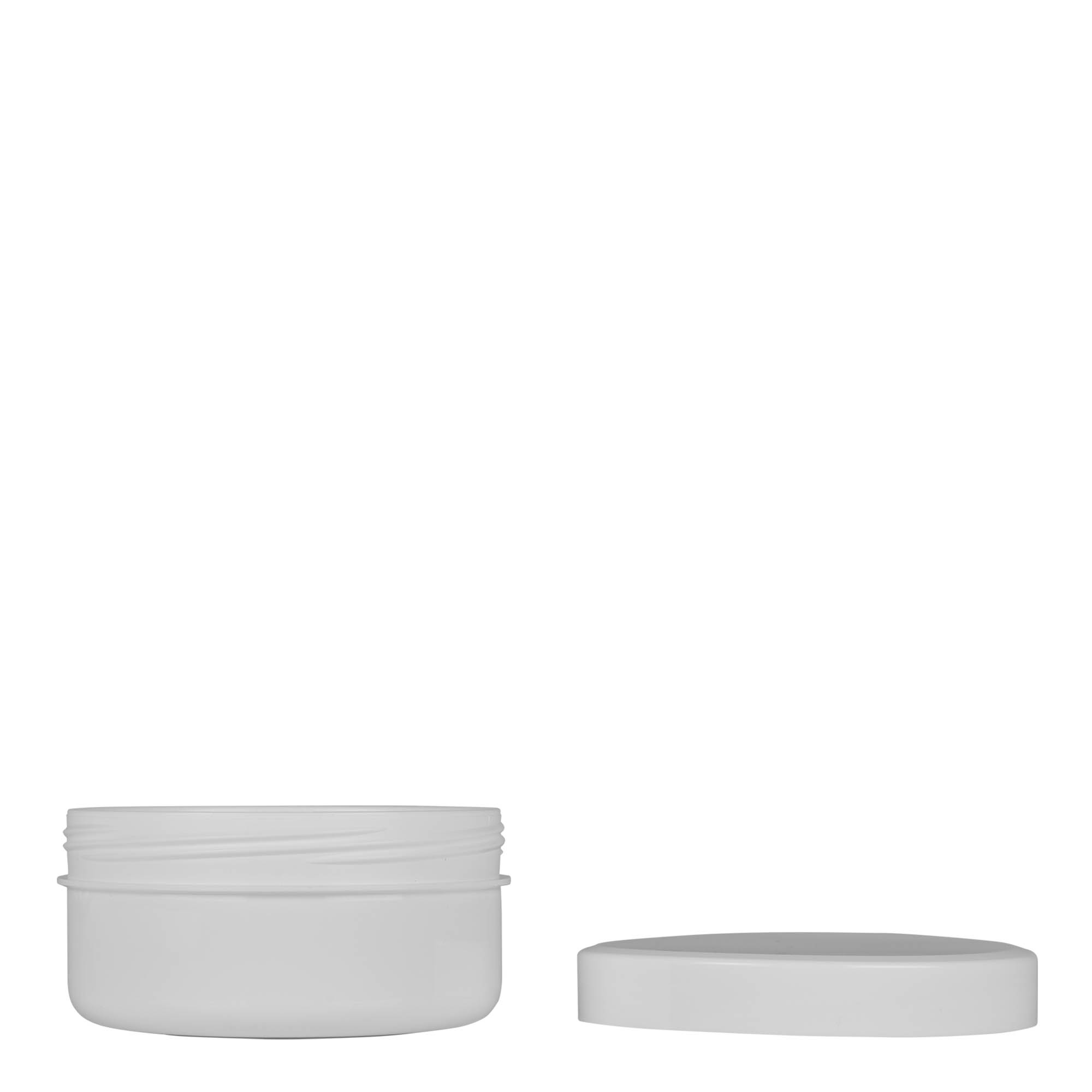 250 ml Kunststoffdose „White Line“, PP, weiß, Mündung: Schraubverschluss