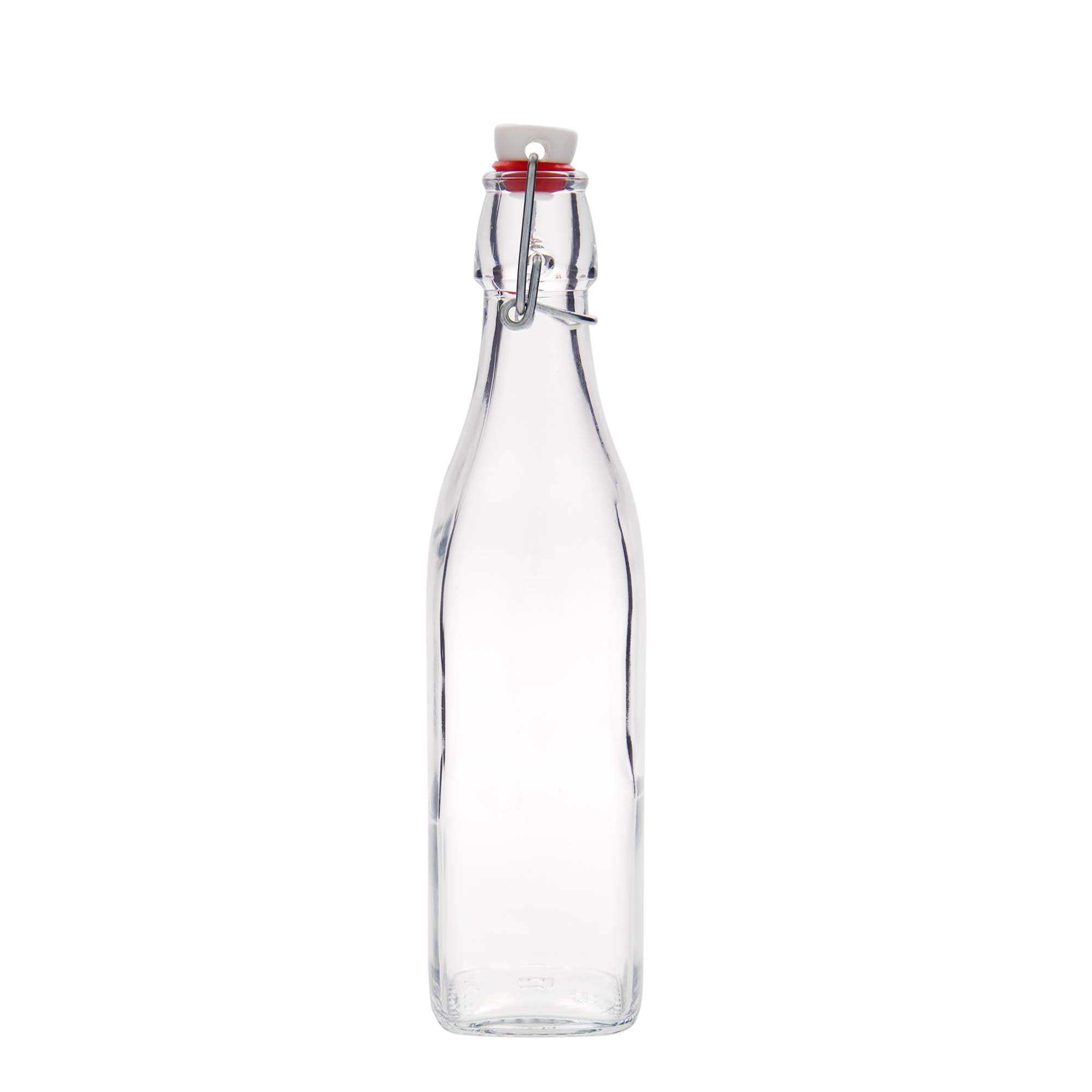500 ml Glasflasche 'Swing', quadratisch, Mündung: Bügelverschluss