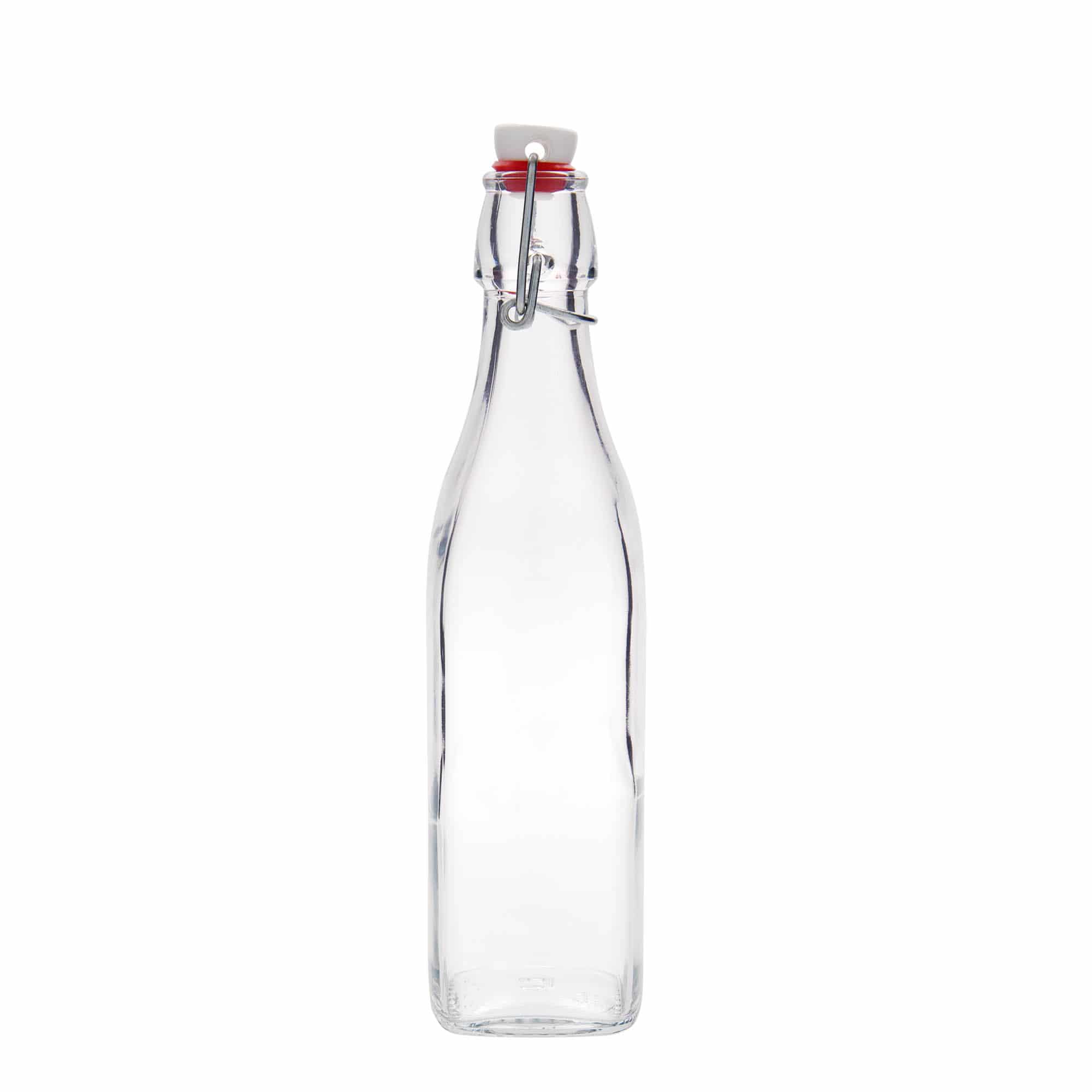 500 ml Glasflasche „Swing“, quadratisch, Mündung: Bügelverschluss
