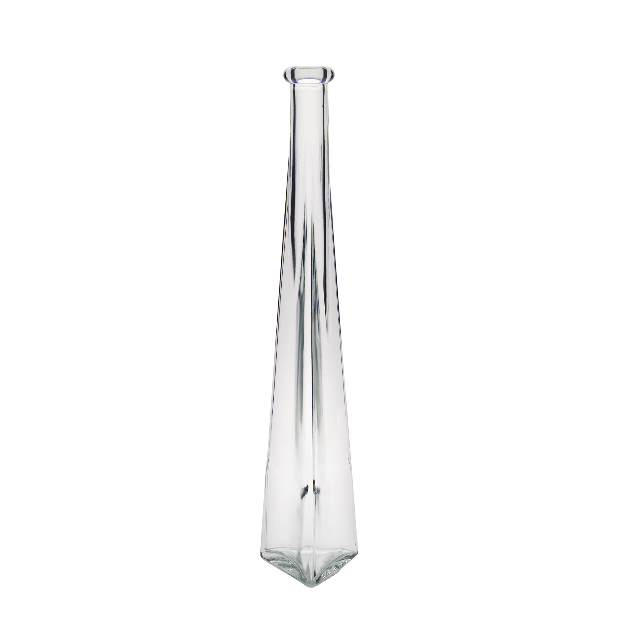 200 ml Glasflasche 'Dama Triangolore', dreieckig, Mündung: Kork 200 ml Glasflasche 'Dama Triangolore', dreieckig, Mündung: Kork