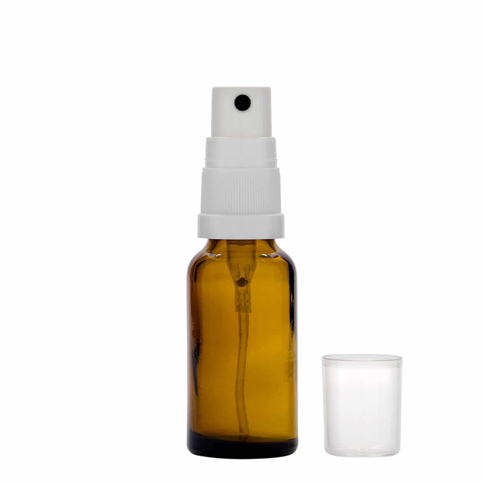 20 ml Sprühflasche Medizin, Glas, braun, Mündung: DIN 18