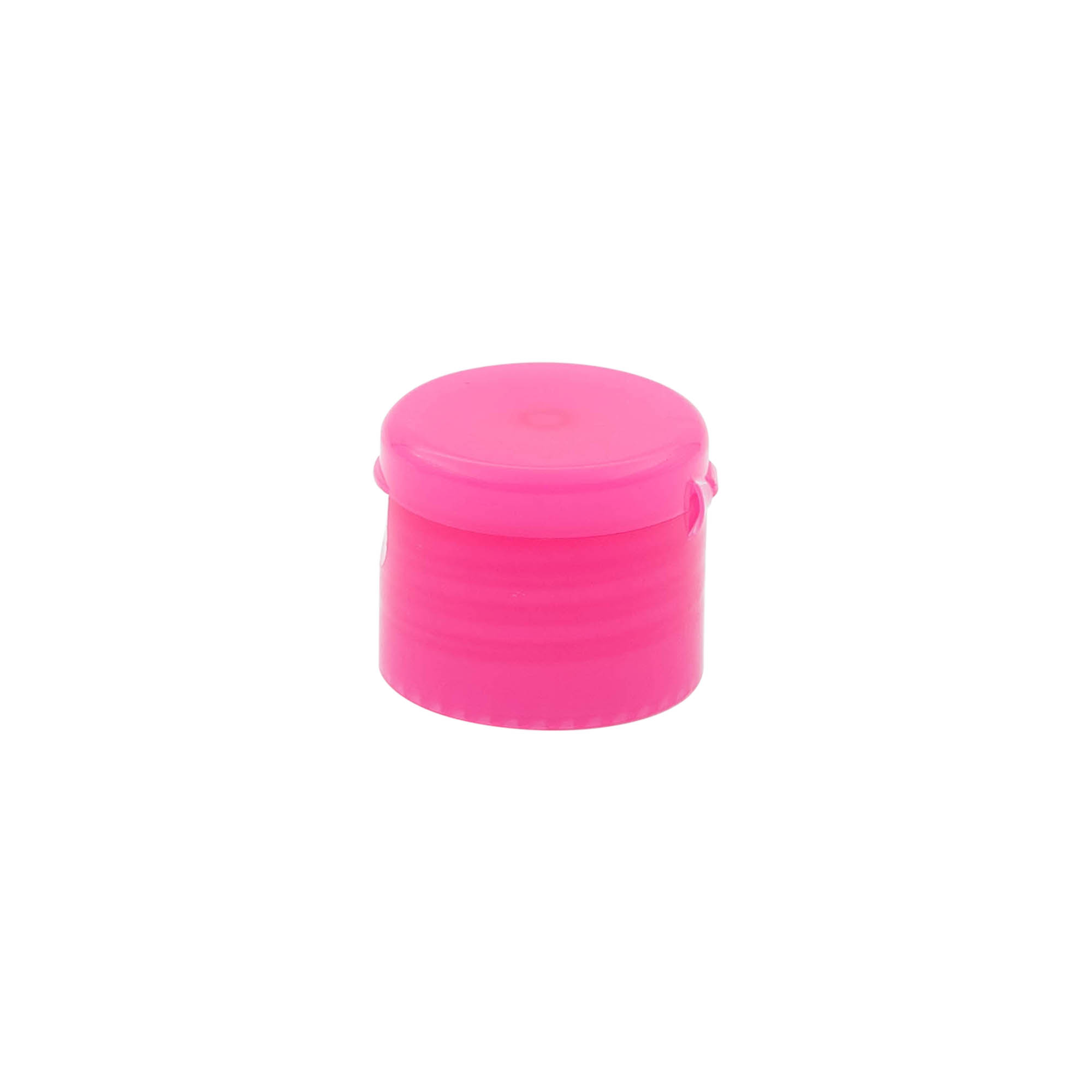 Schraubverschluss Klappscharnier, PP-Kunststoff, pink, für Mündung: 24/410 Schraubverschluss Klappscharnier, PP-Kunststoff, pink, für Mündung: 24/410