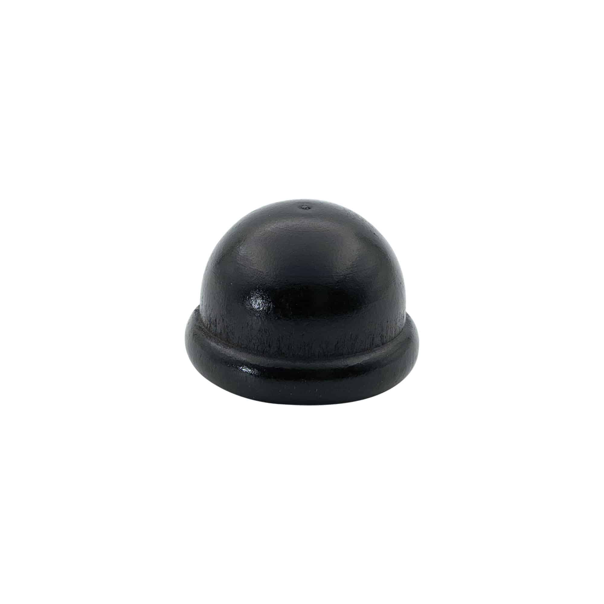 Griffkorken 19 mm "Melone", Holz/PE, schwarz, für Mündung: Kork