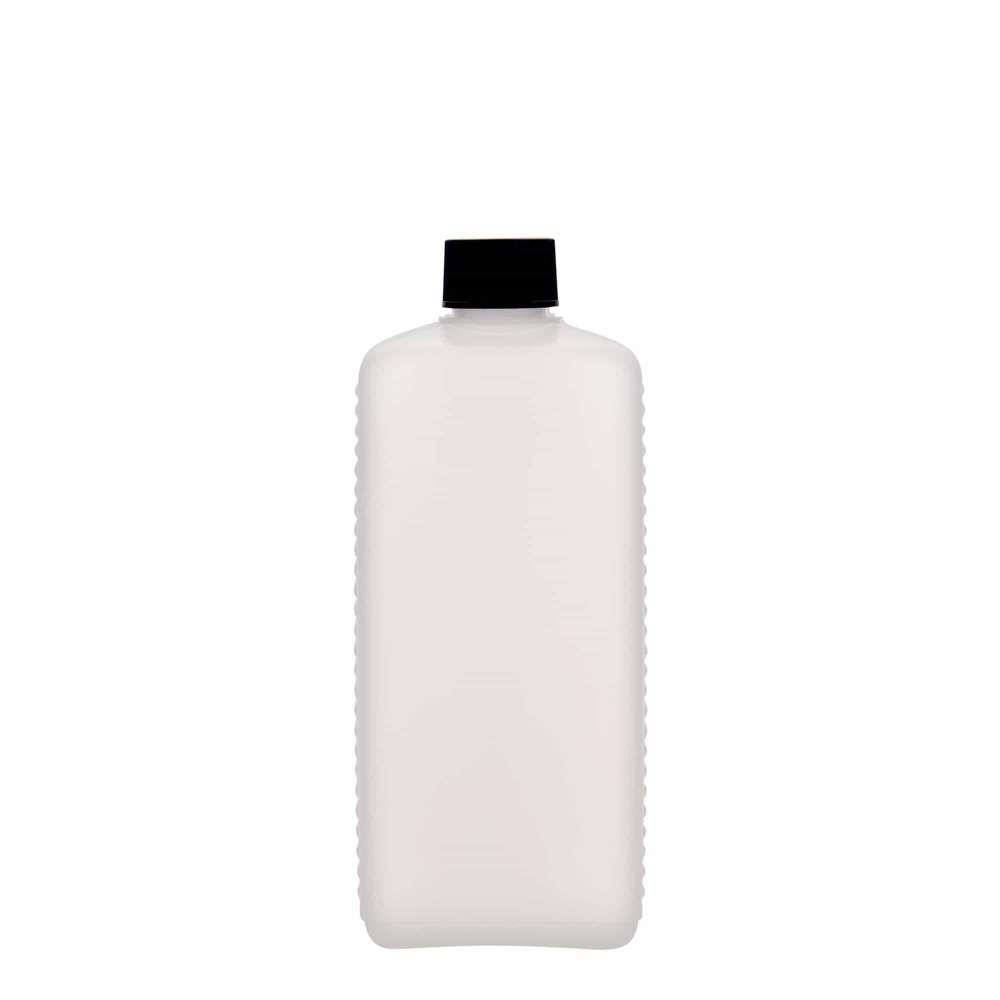 500 ml Kanisterflasche, rechteckig, HDPE-Kunststoff, natur, Mündung: DIN 25 EPE