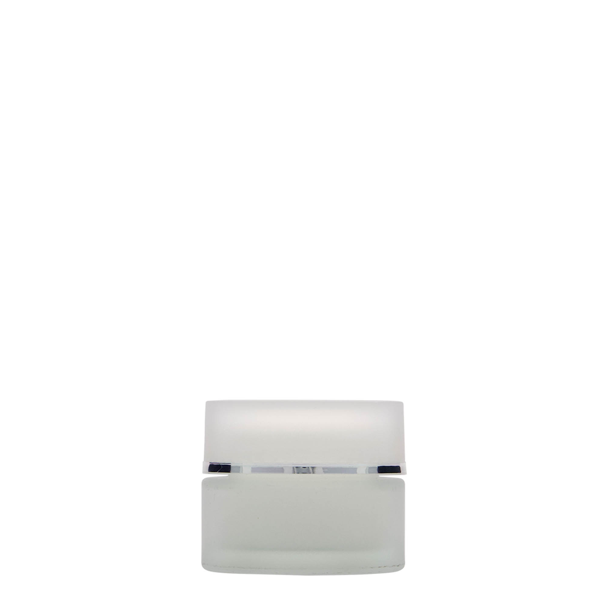 15 ml Tiegel 'Platin Edition', Glas, geeist, Mündung: Schraubverschluss