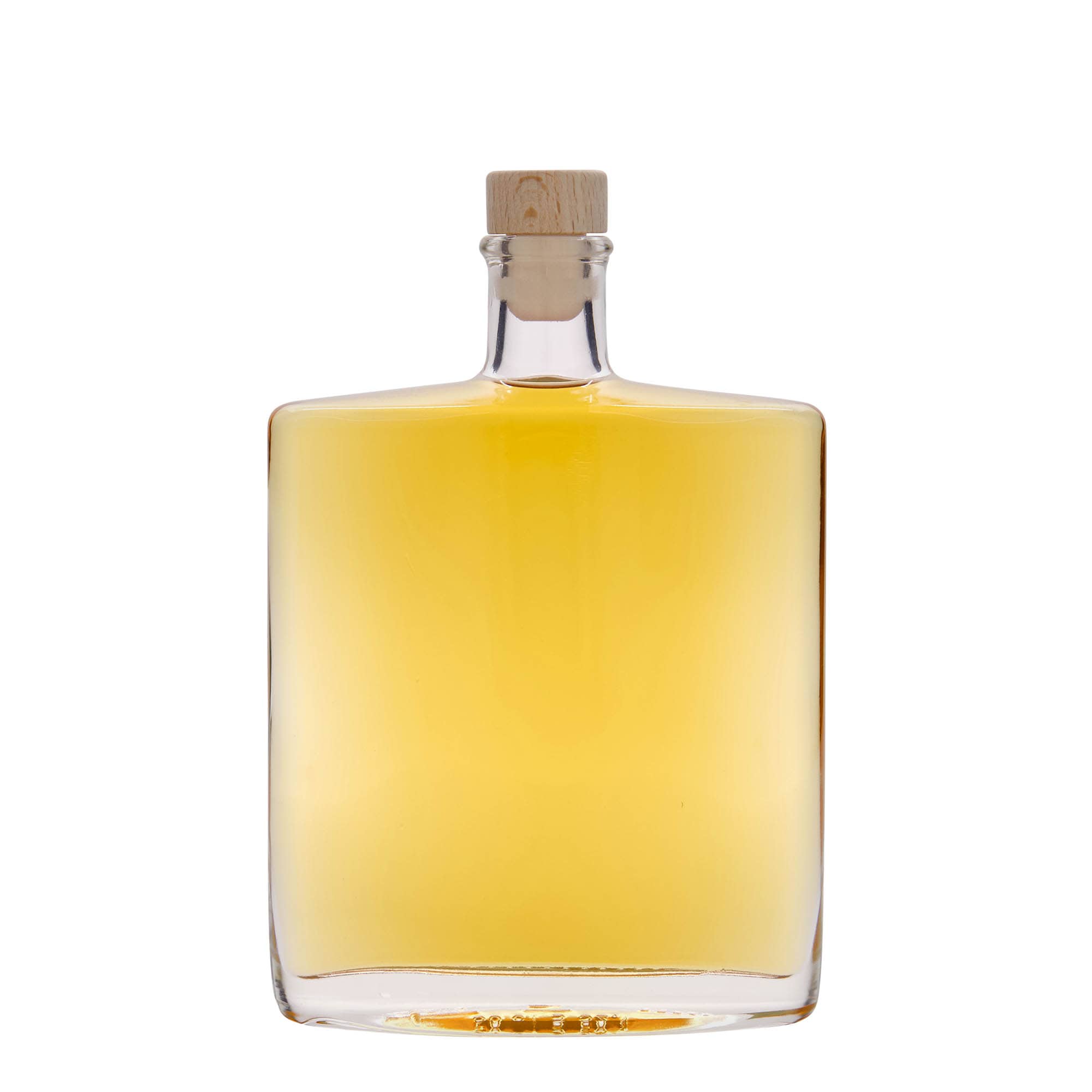 500 ml Glasflasche 'Zorbas', oval, Mündung: Kork