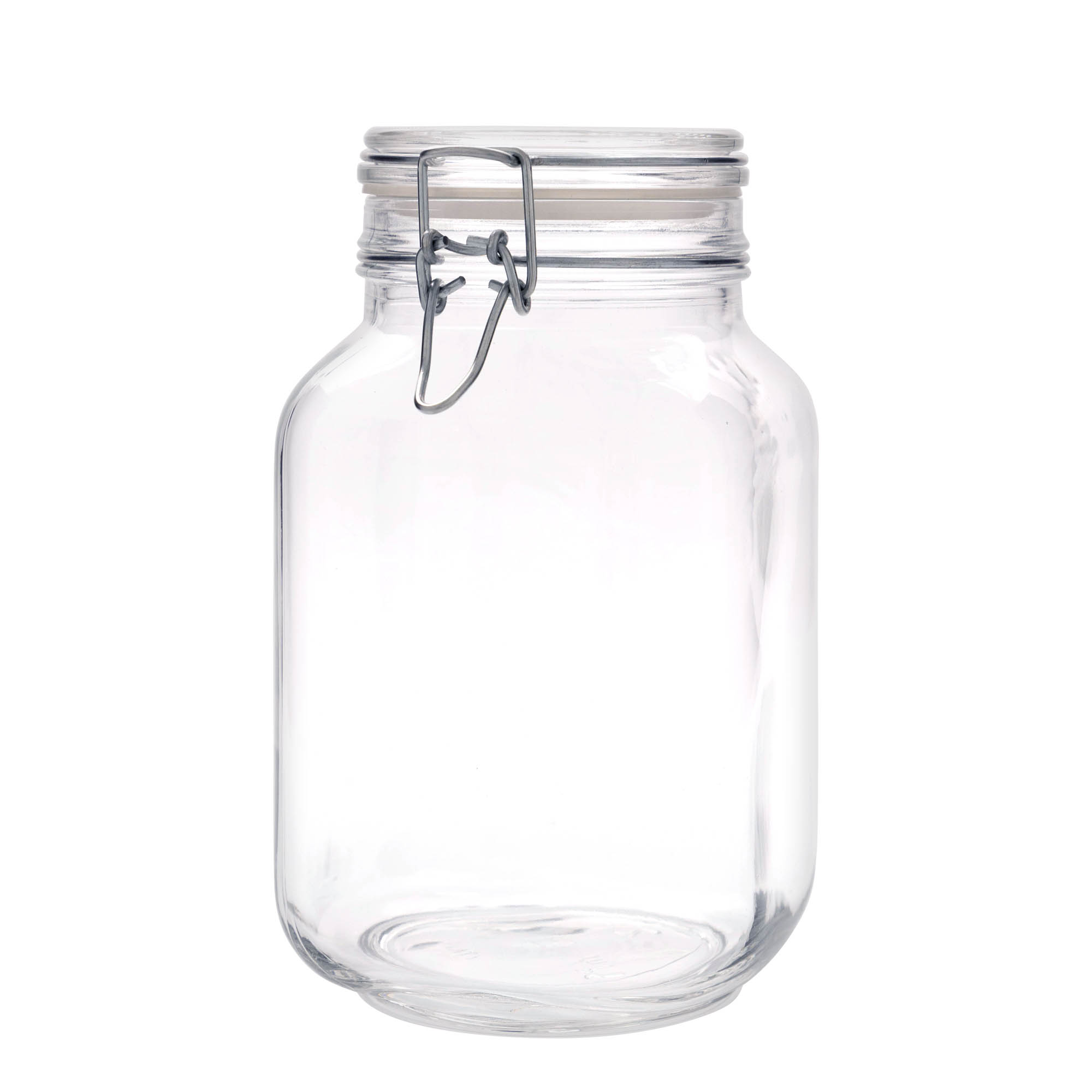 2.000 ml Drahtbügelglas „Fido“, quadratisch, Mündung: Drahtbügelverschluss
