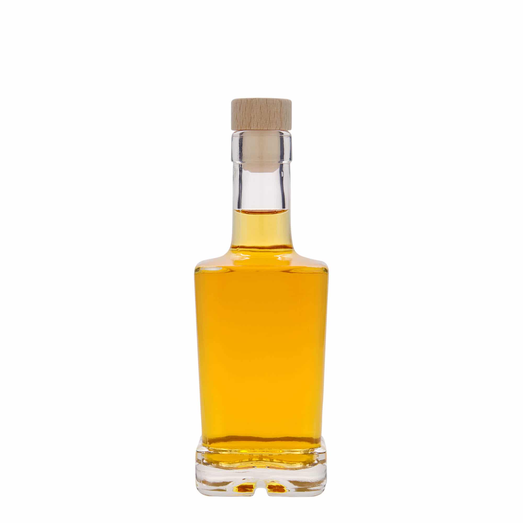 250 ml Glasflasche 'Rene', quadratisch, Mündung: Kork