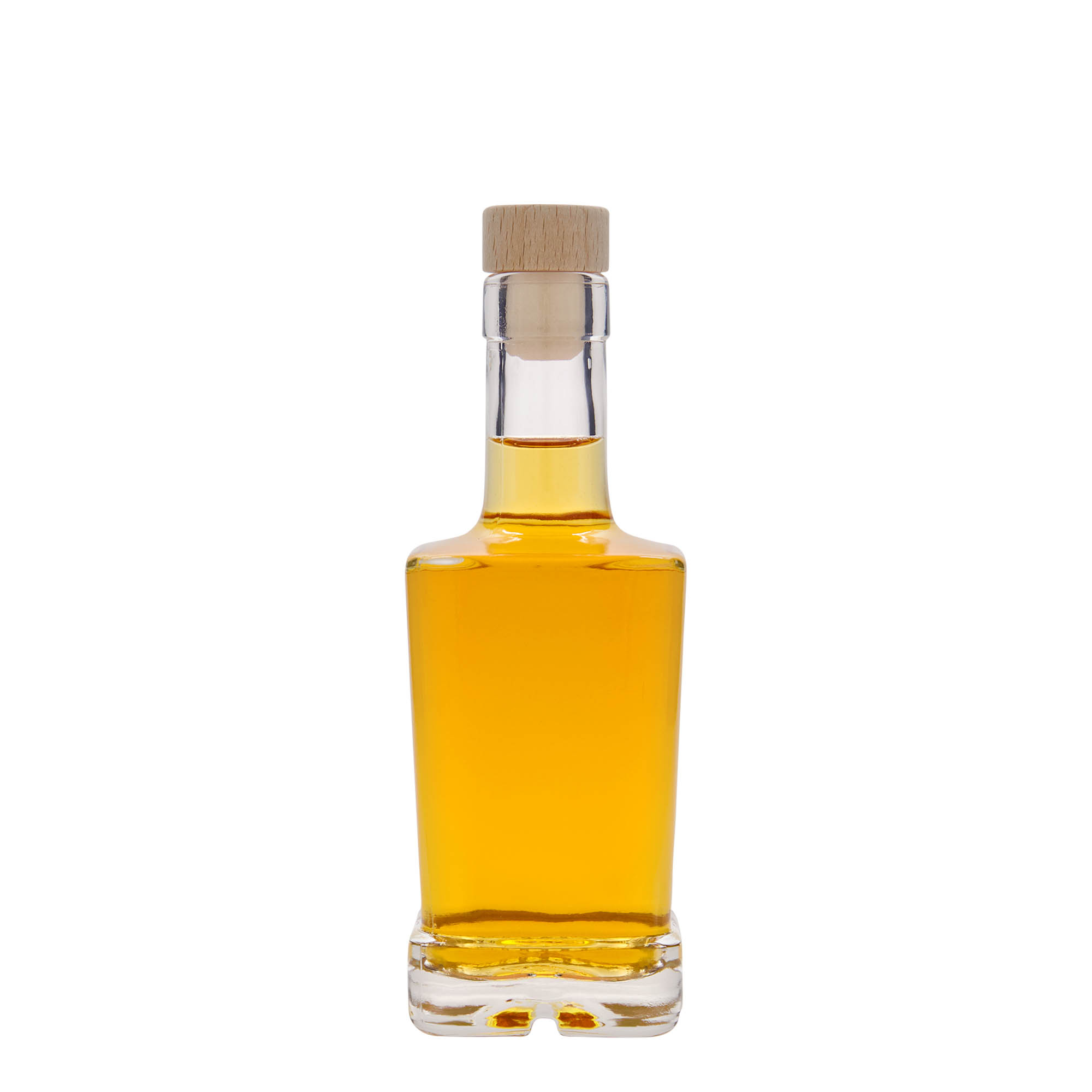 250 ml Glasflasche 'Rene', quadratisch, Mündung: Kork 250 ml Glasflasche 'Rene', quadratisch, Mündung: Kork