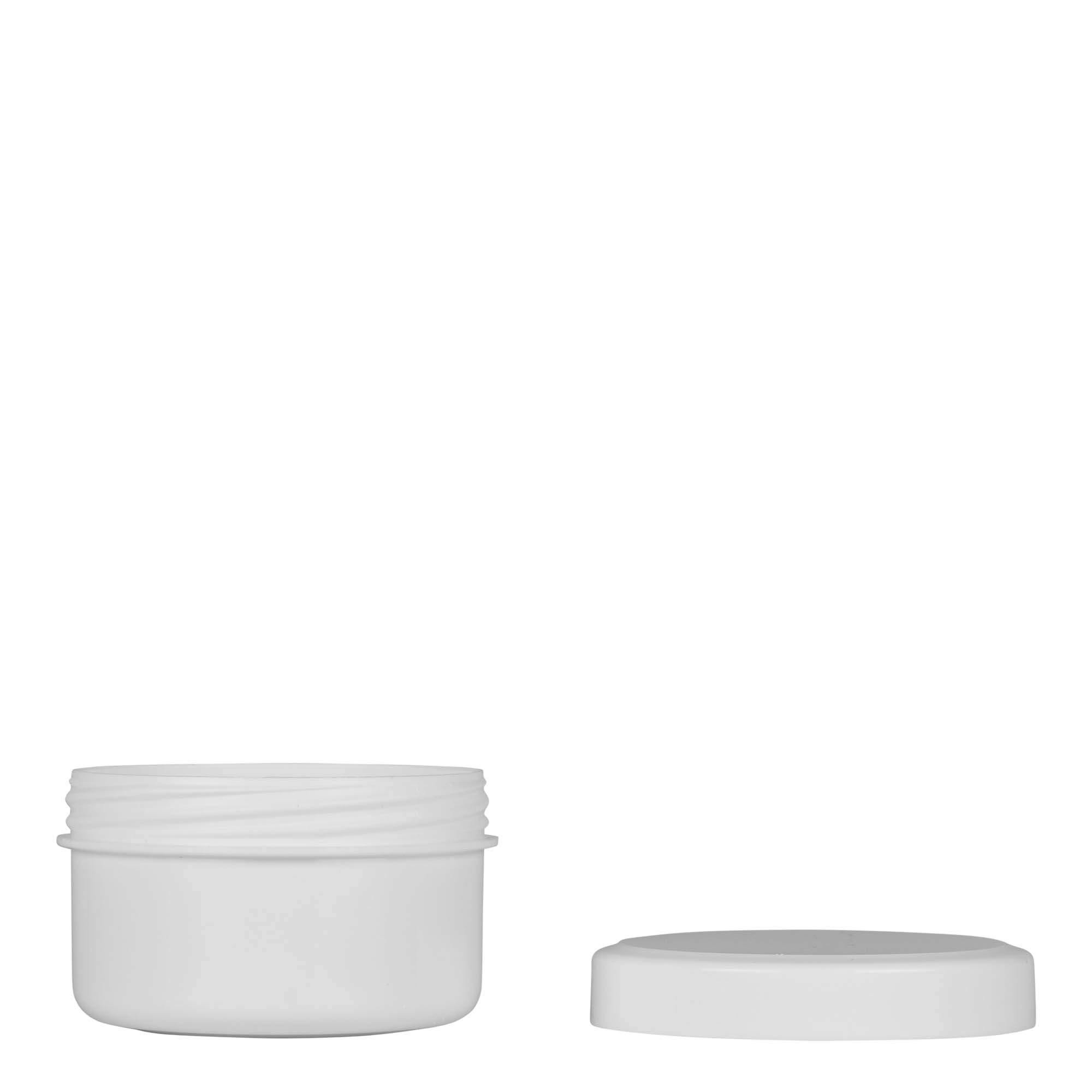 60 ml Kunststoffdose 'White Line', PP, weiß, Mündung: Schraubverschluss 60 ml Kunststoffdose 'White Line', PP, weiß, Mündung: Schraubverschluss