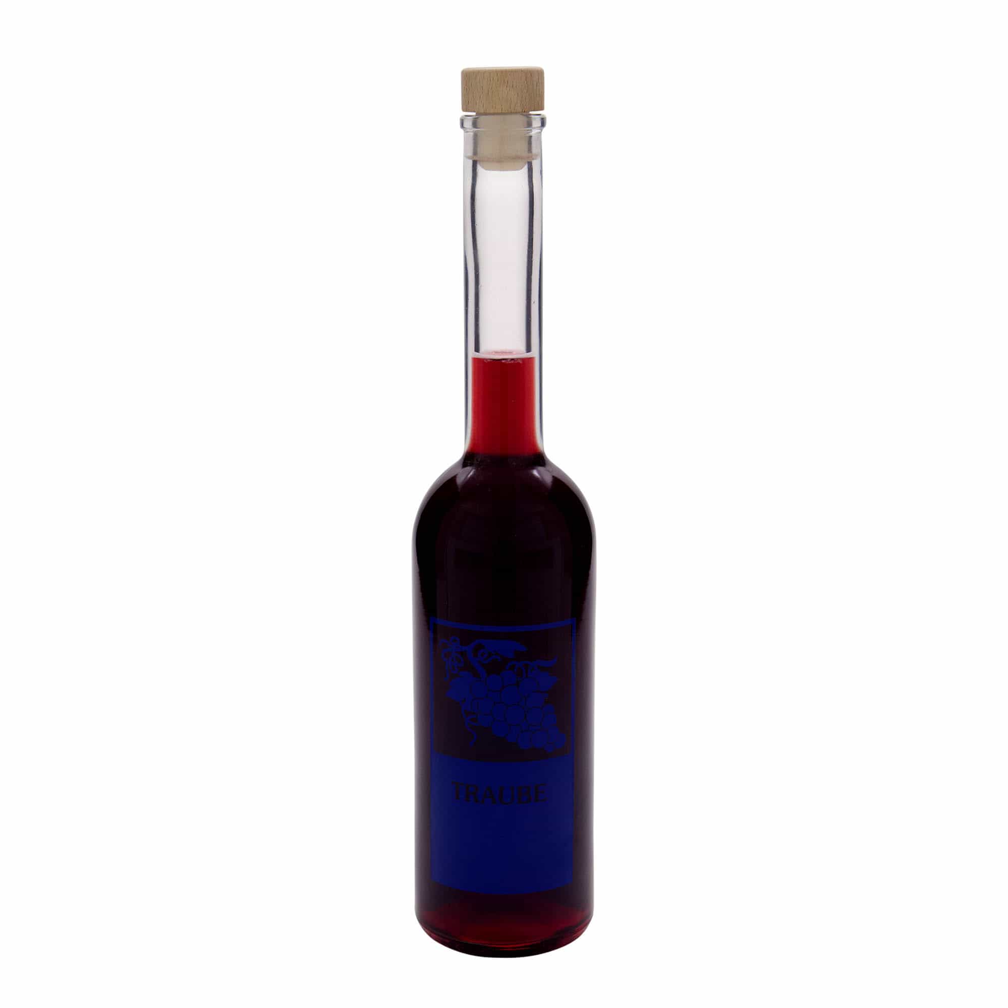 500 ml Glasflasche 'Opera', Motiv: Traube, Mündung: Kork
