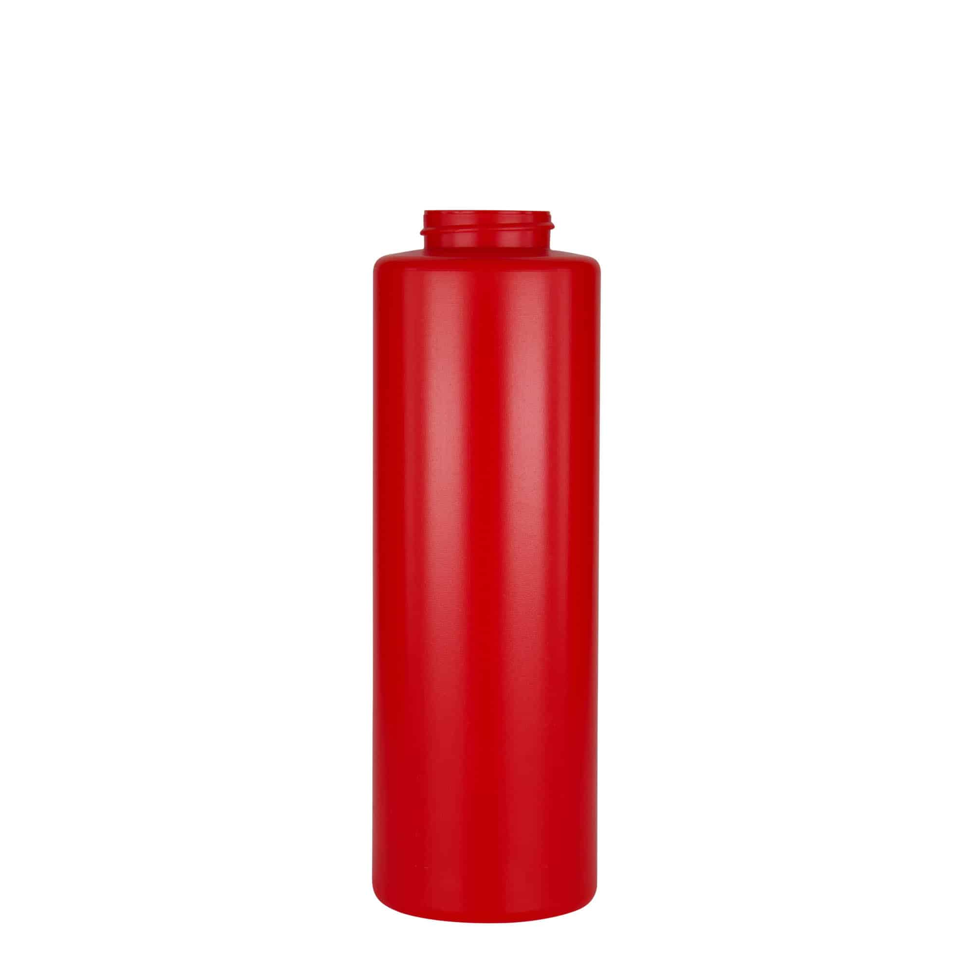 500 ml Soßenflasche, LDPE-Kunststoff, rot, Mündung:  38/400