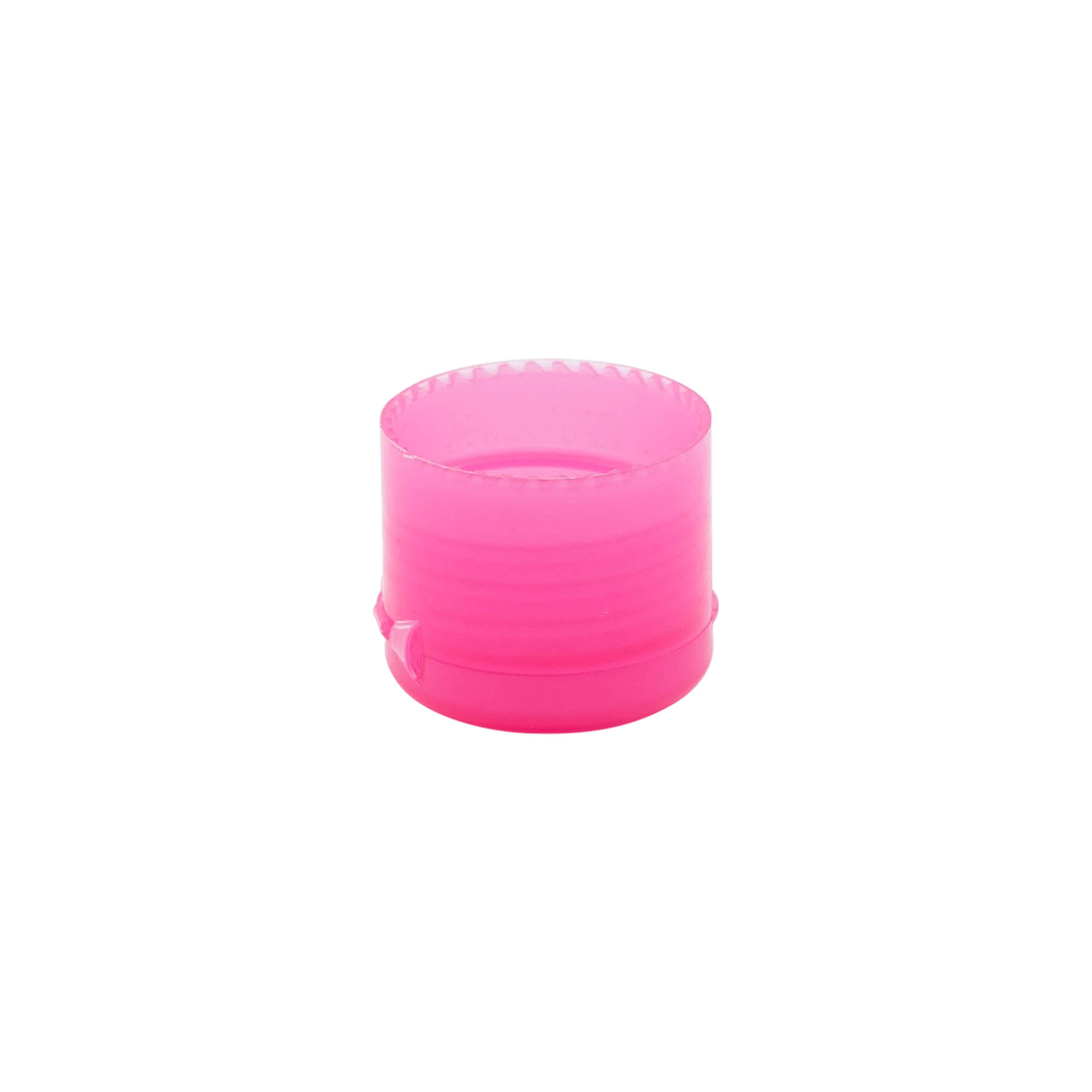 Schraubverschluss Klappscharnier, PP-Kunststoff, pink, für Mündung: 24/410 Schraubverschluss Klappscharnier, PP-Kunststoff, pink, für Mündung: 24/410