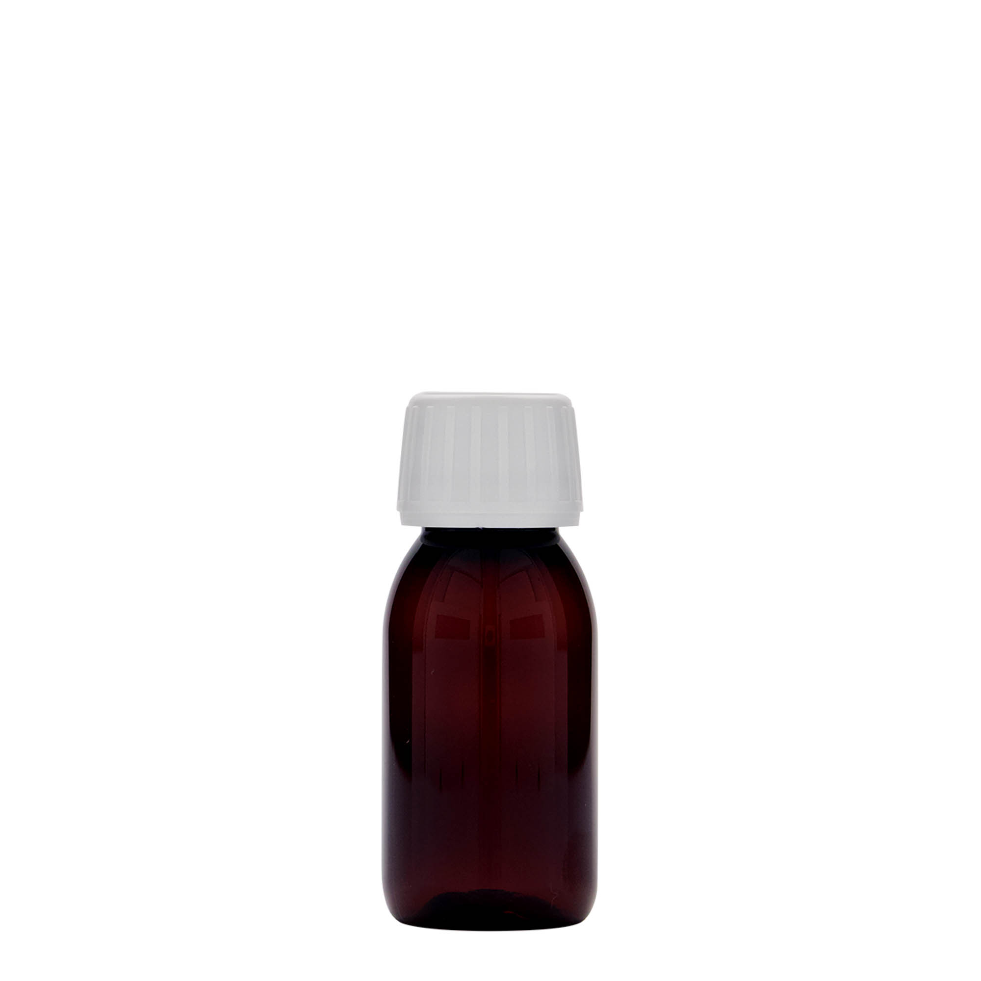 60 ml PET-Medizinflasche, braun, Kunststoff, Mündung: PP 28
