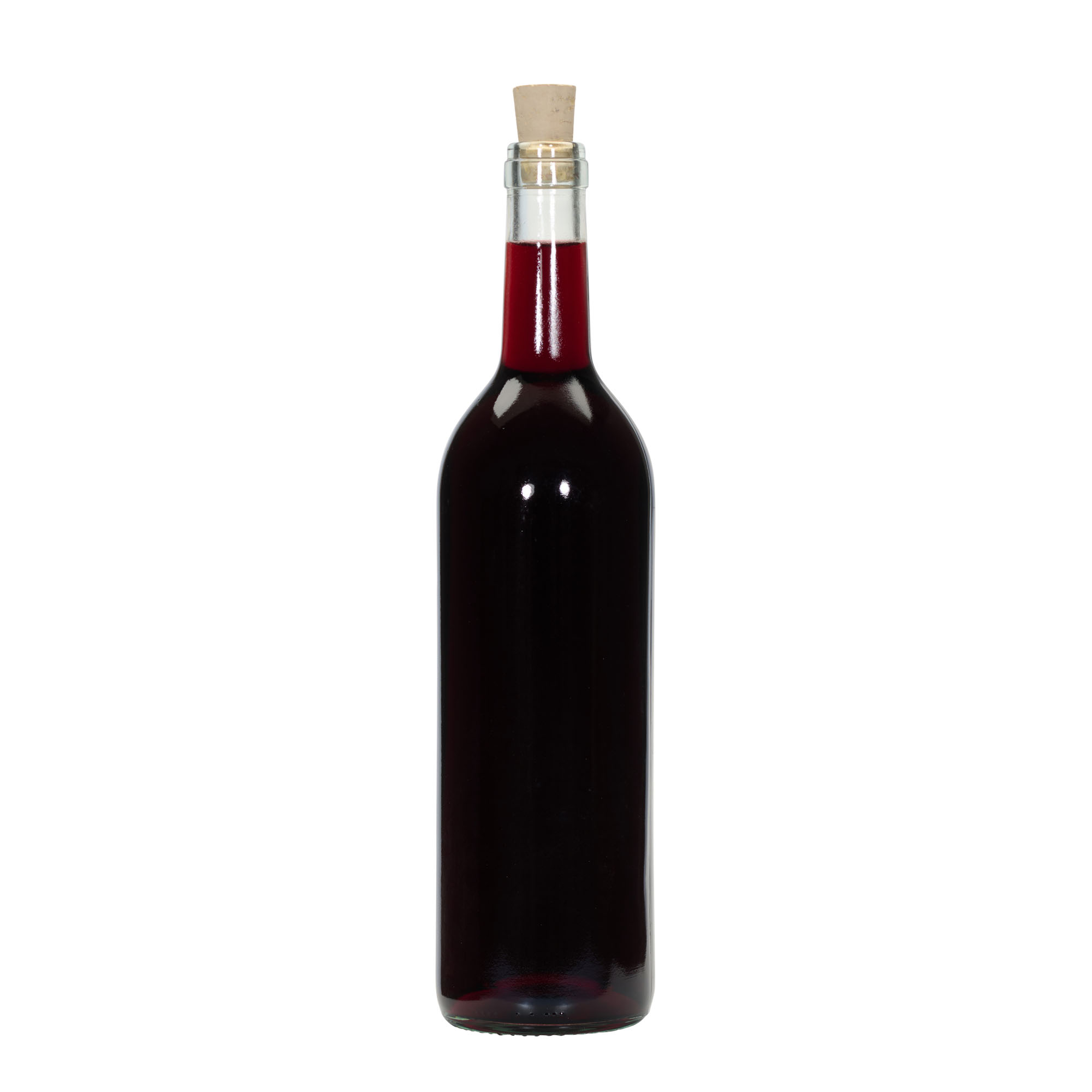 750 ml Glasflasche „Bordeaux Tradition“, Mündung: Kork