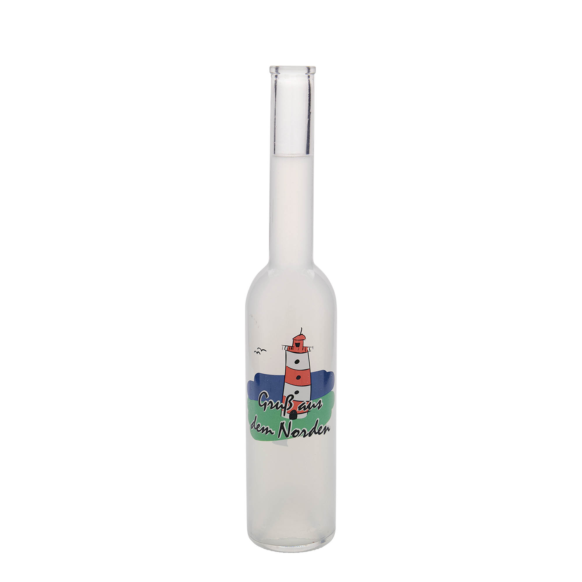 350 ml Glasflasche „Opera“, Motiv: Norden, Mündung: Kork