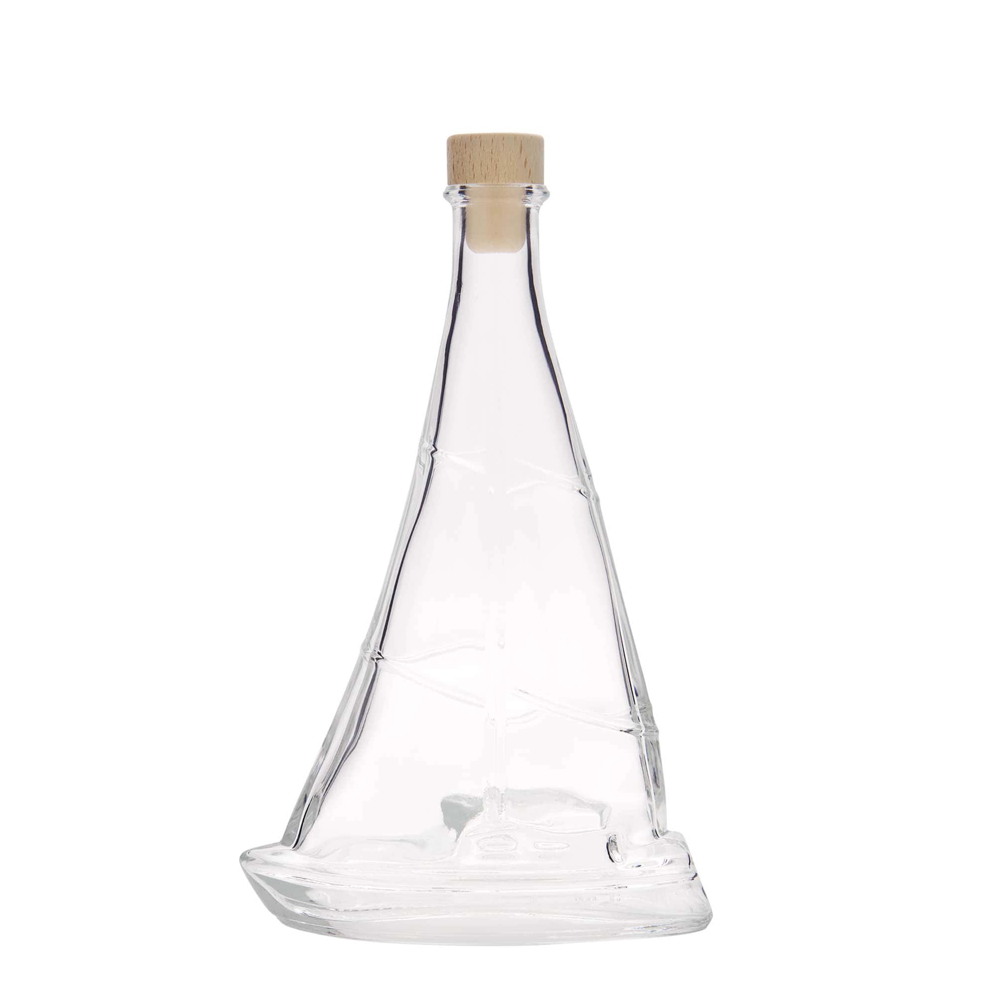 350 ml Glasflasche „Segelboot“, Mündung: Kork