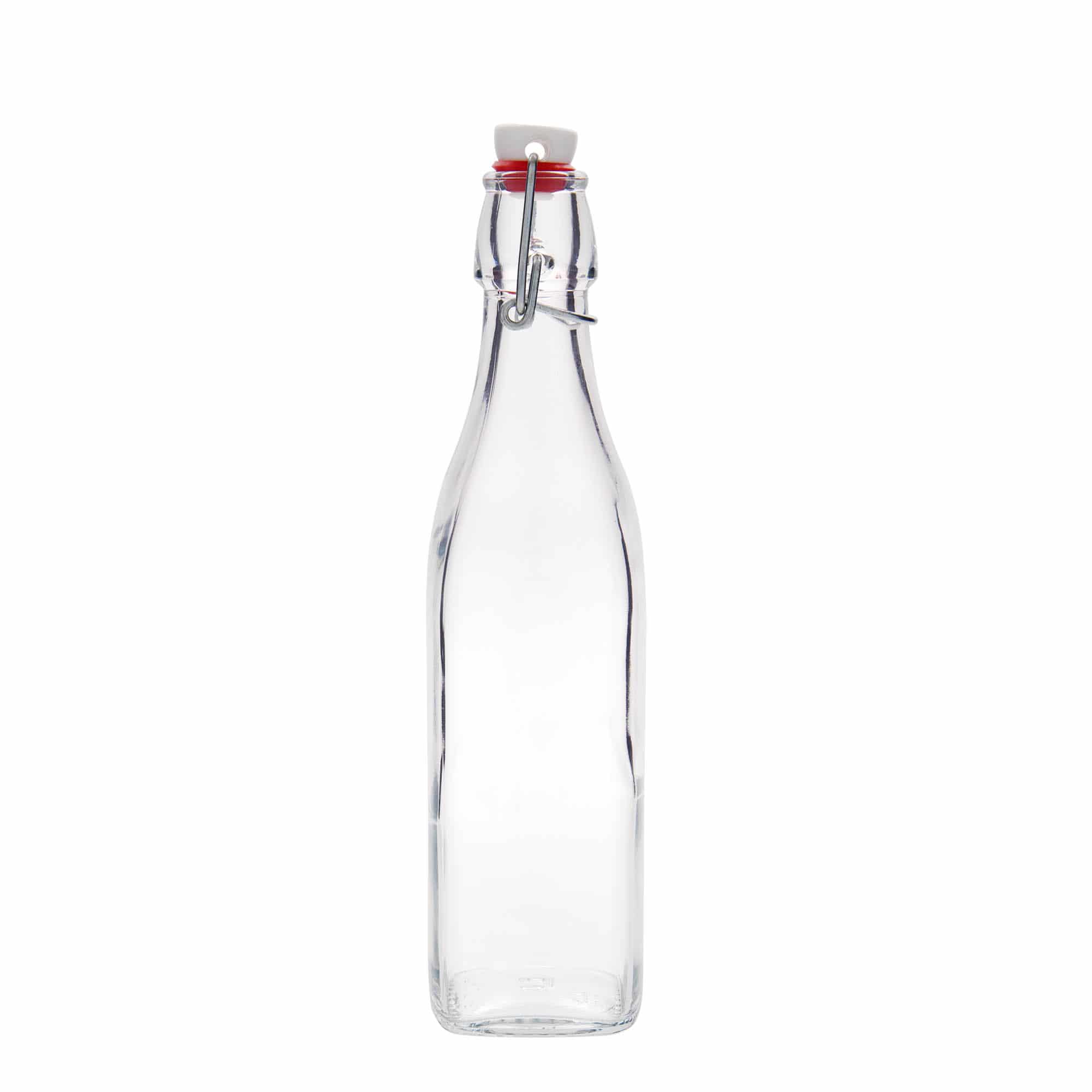 500 ml Glasflasche 'Swing, quadratisch, Mündung: Bügelverschluss