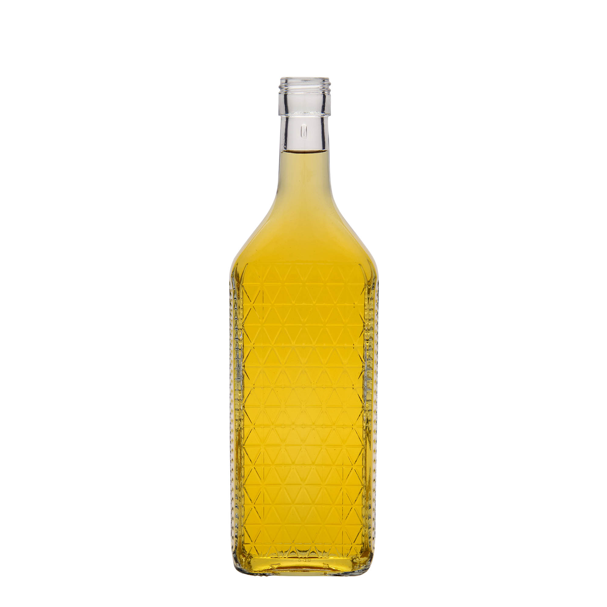 700 ml Glasflasche 'Caruso', rechteckig, Mündung: PP 31,5 700 ml Glasflasche 'Caruso', rechteckig, Mündung: PP 31,5