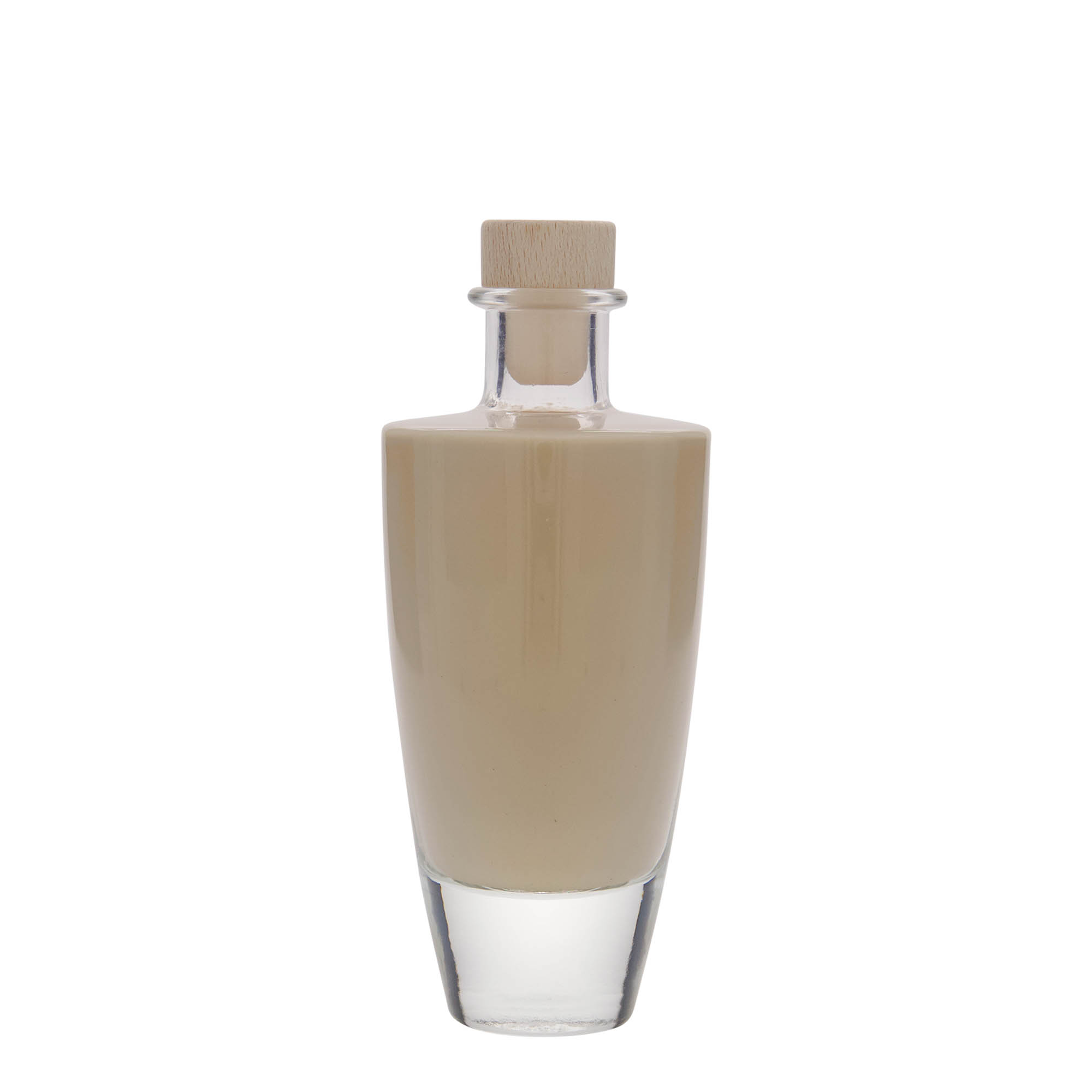 200 ml Glasflasche 'Vanessa', oval, Mündung: Kork