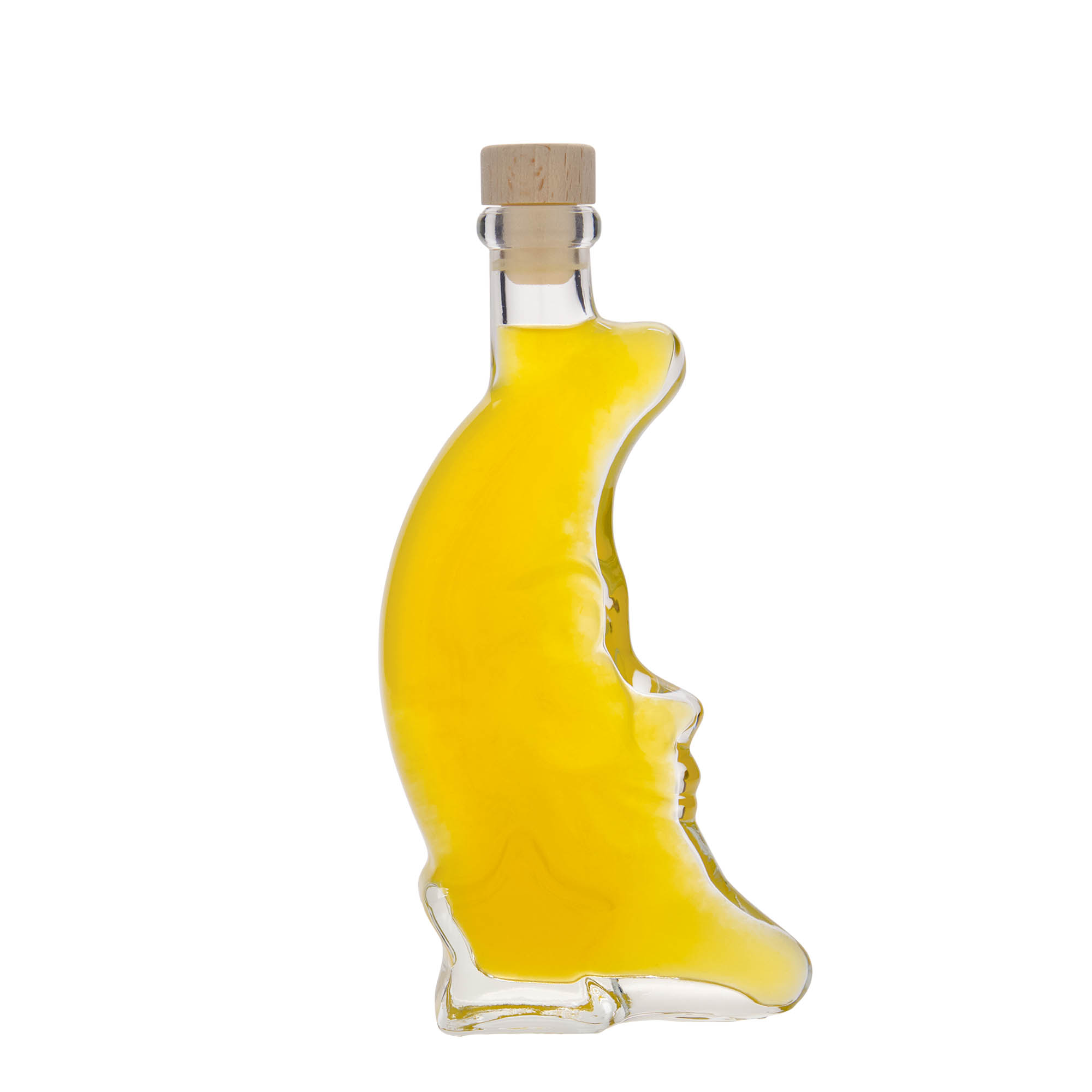 200 ml Glasflasche 'Mond', Mündung: Kork 200 ml Glasflasche 'Mond', Mündung: Kork