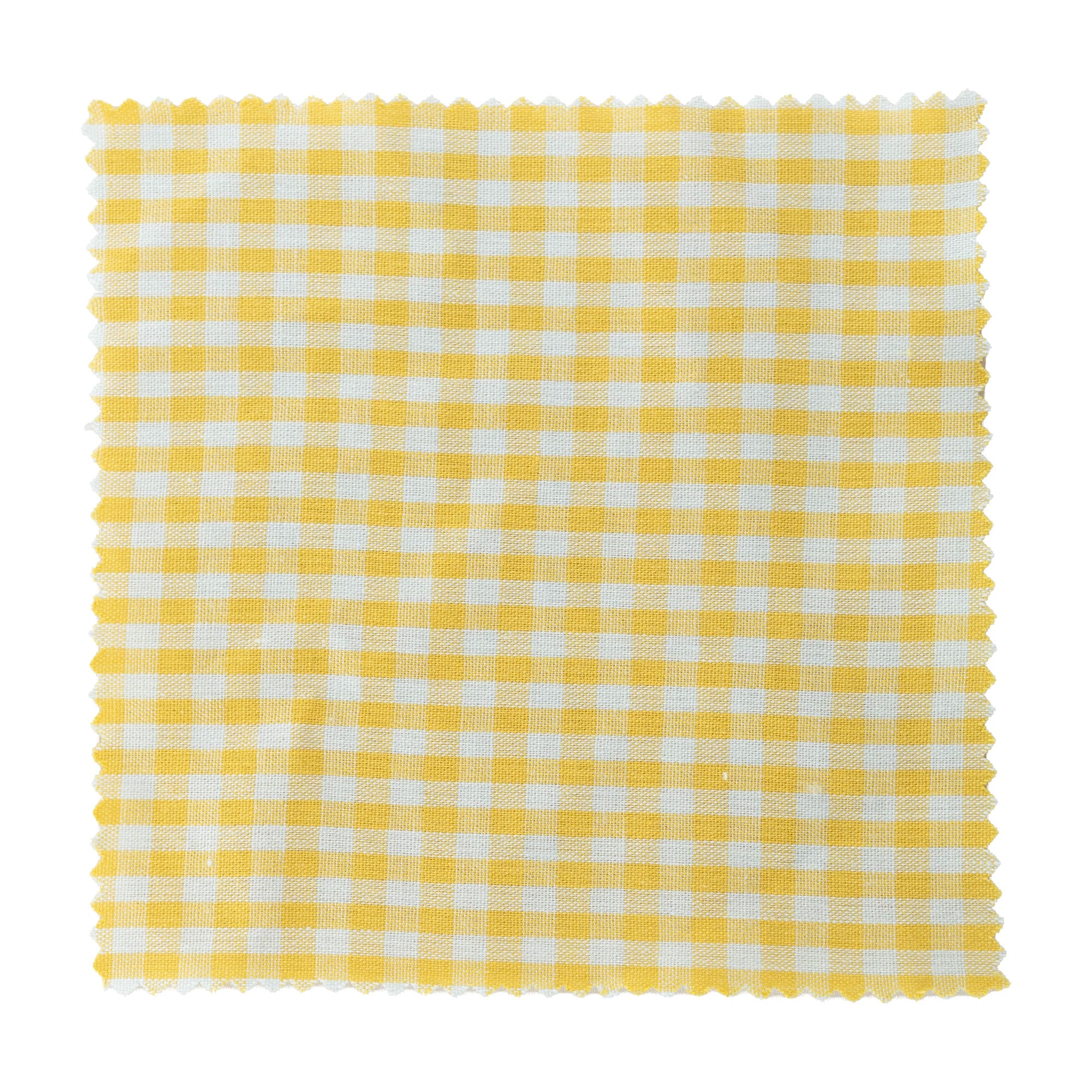 Stoffdeckchen kariert 15x15, quadratisch, Textil, gelb, Mündung: TO58-TO82
