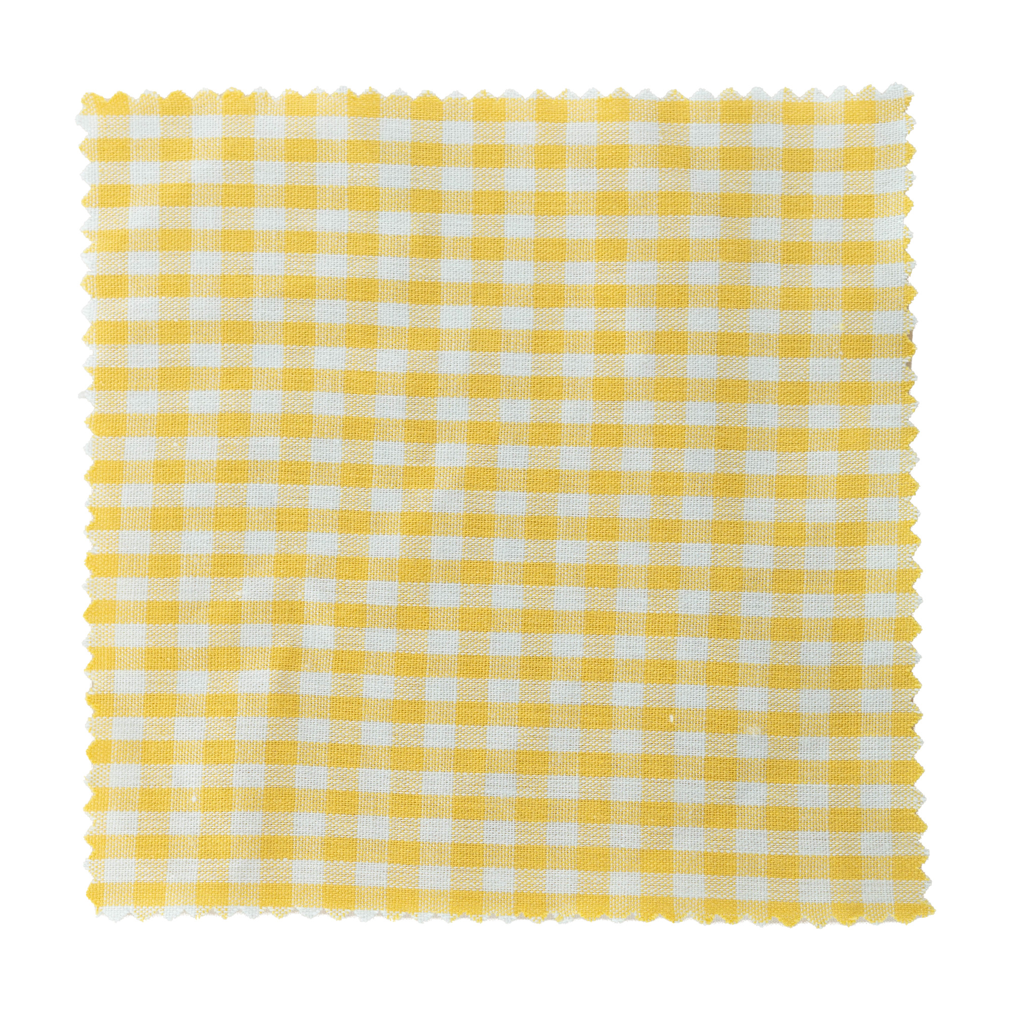 Stoffdeckchen kariert 15x15, quadratisch, Textil, gelb, Mündung: TO58-TO82