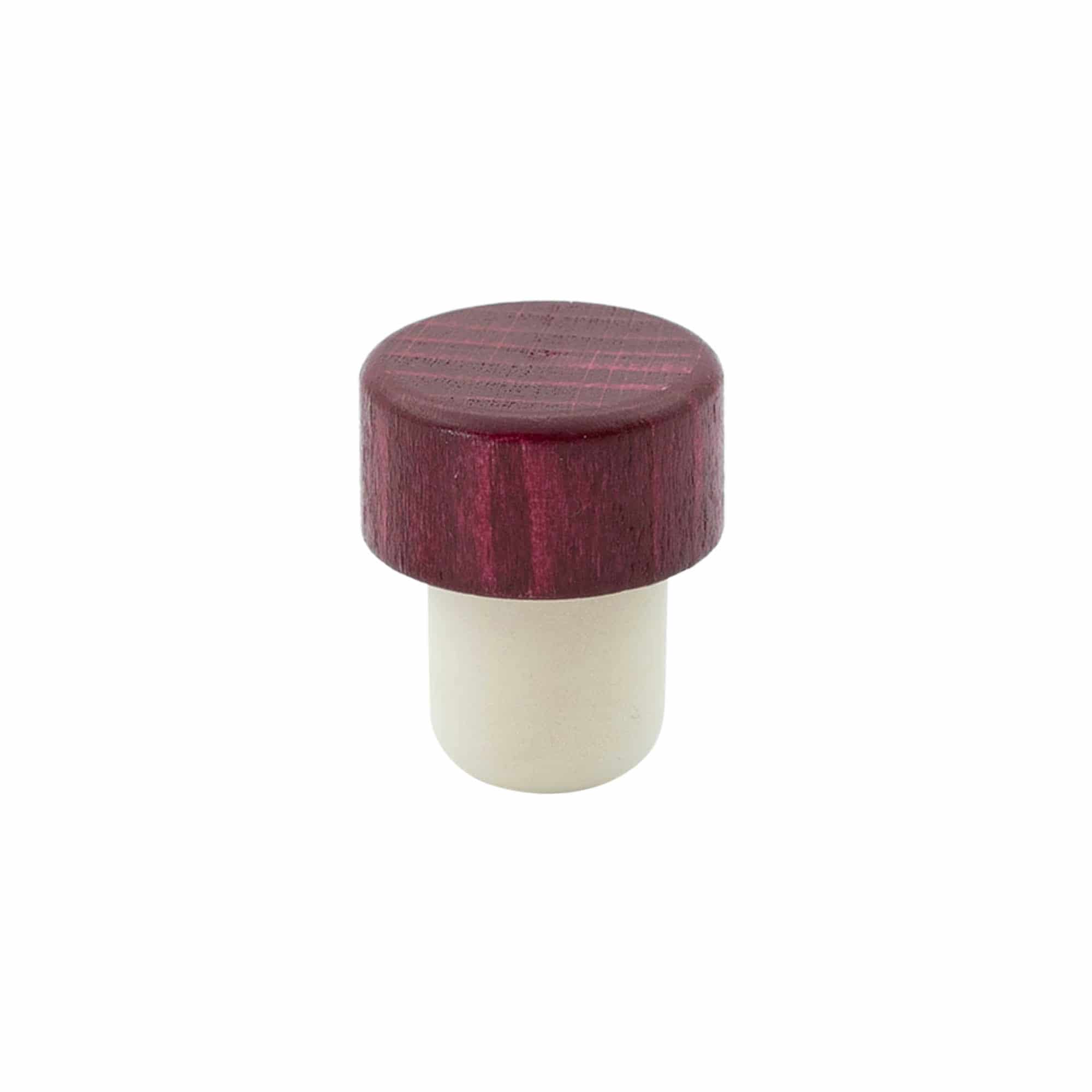 Griffkorken 19 mm, Holz, bordeauxrot, für Mündung: Kork Griffkorken 19 mm, Holz, bordeauxrot, für Mündung: Kork