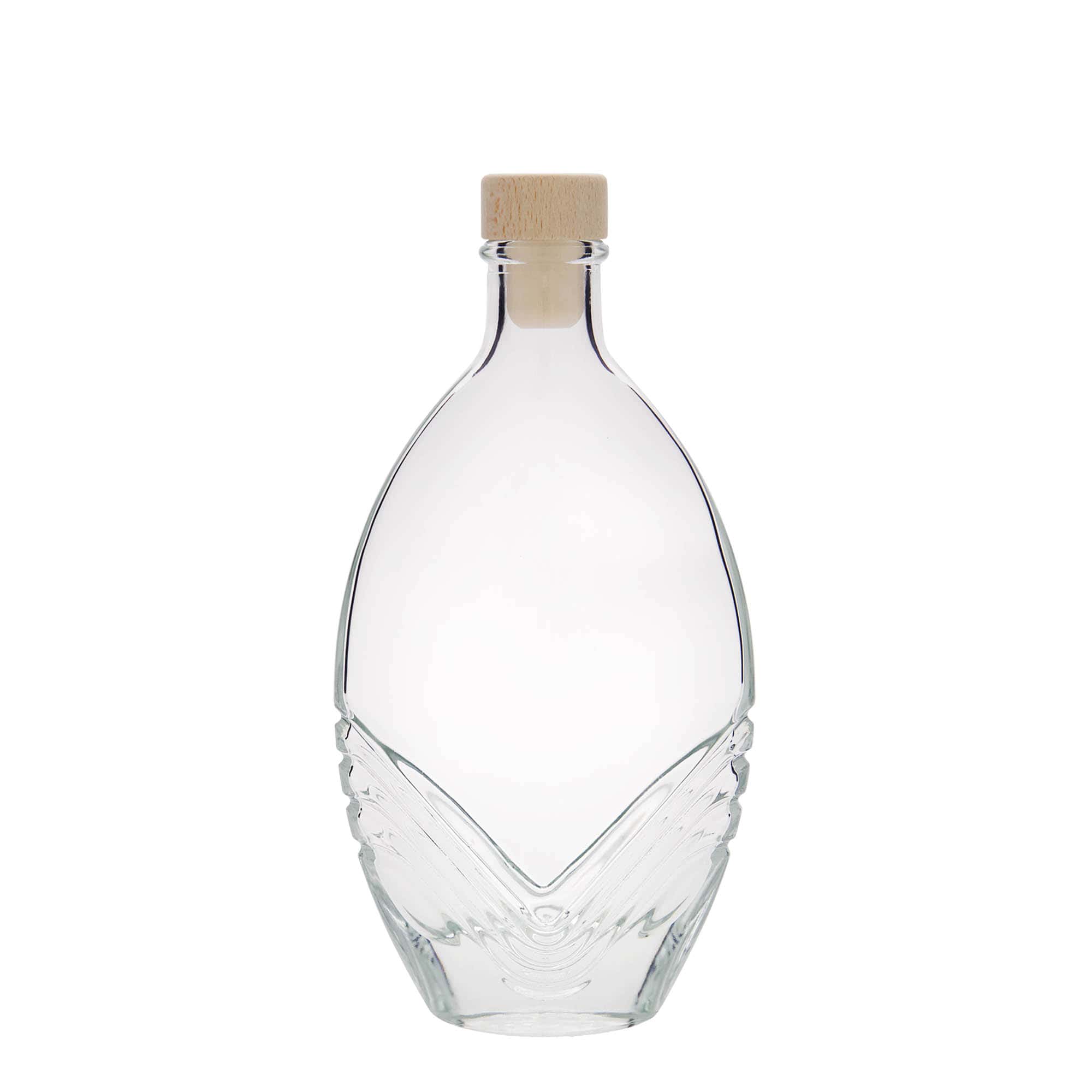 200 ml Glasflasche 'Florence', oval, Mündung: Kork