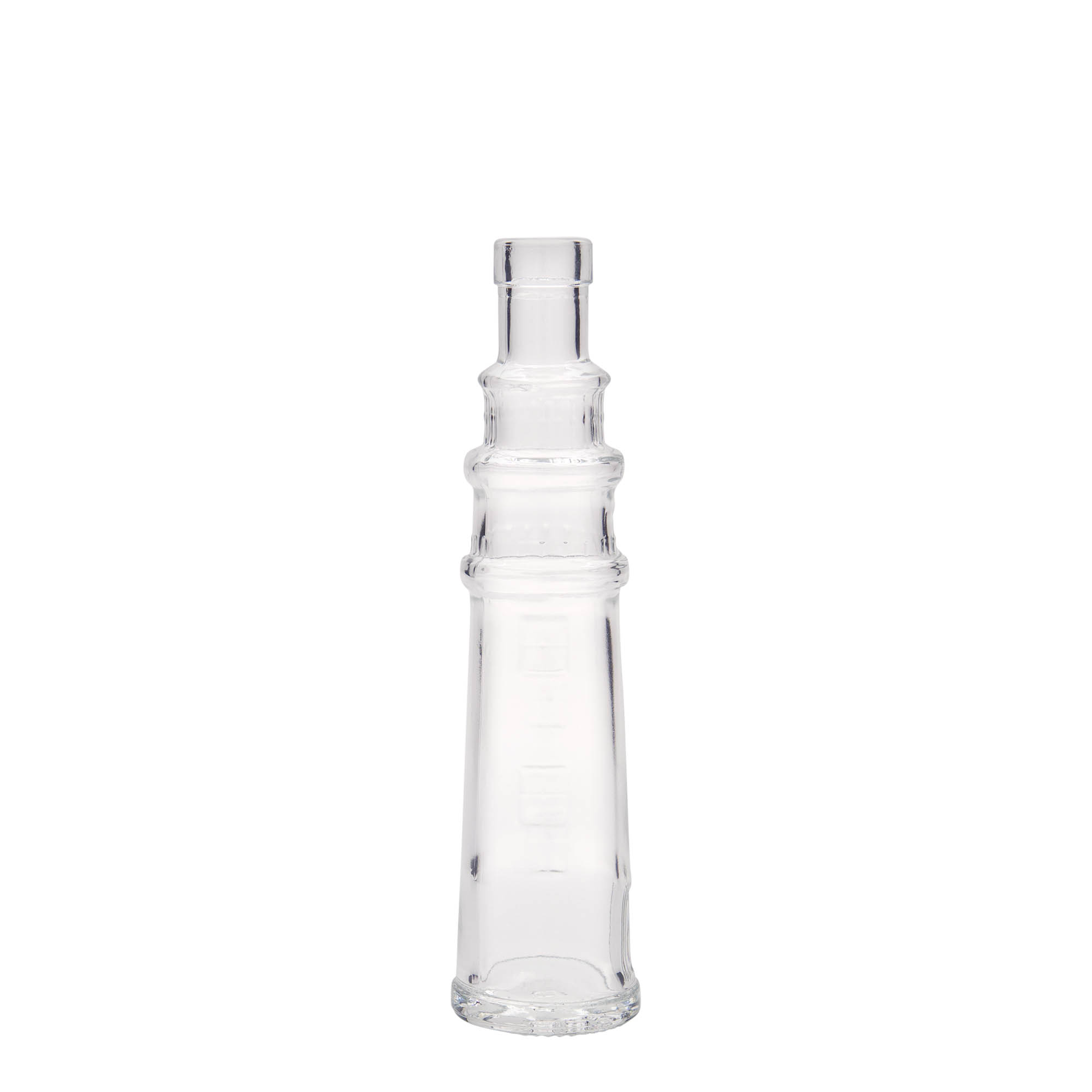 100 ml Glasflasche „Leuchtturm“, Mündung: Kork