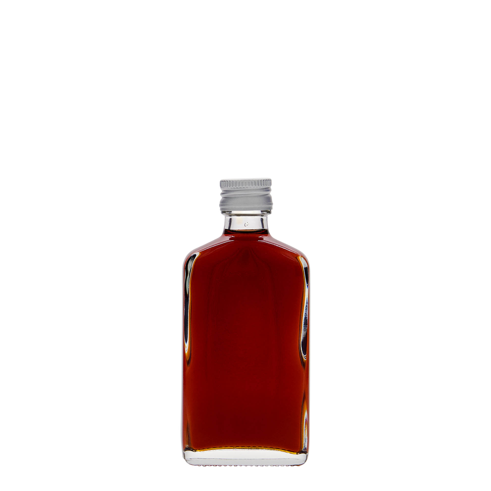 50 ml Taschenflasche, rechteckig, Glas, Mündung: PP 18 50 ml Taschenflasche, rechteckig, Glas, Mündung: PP 18