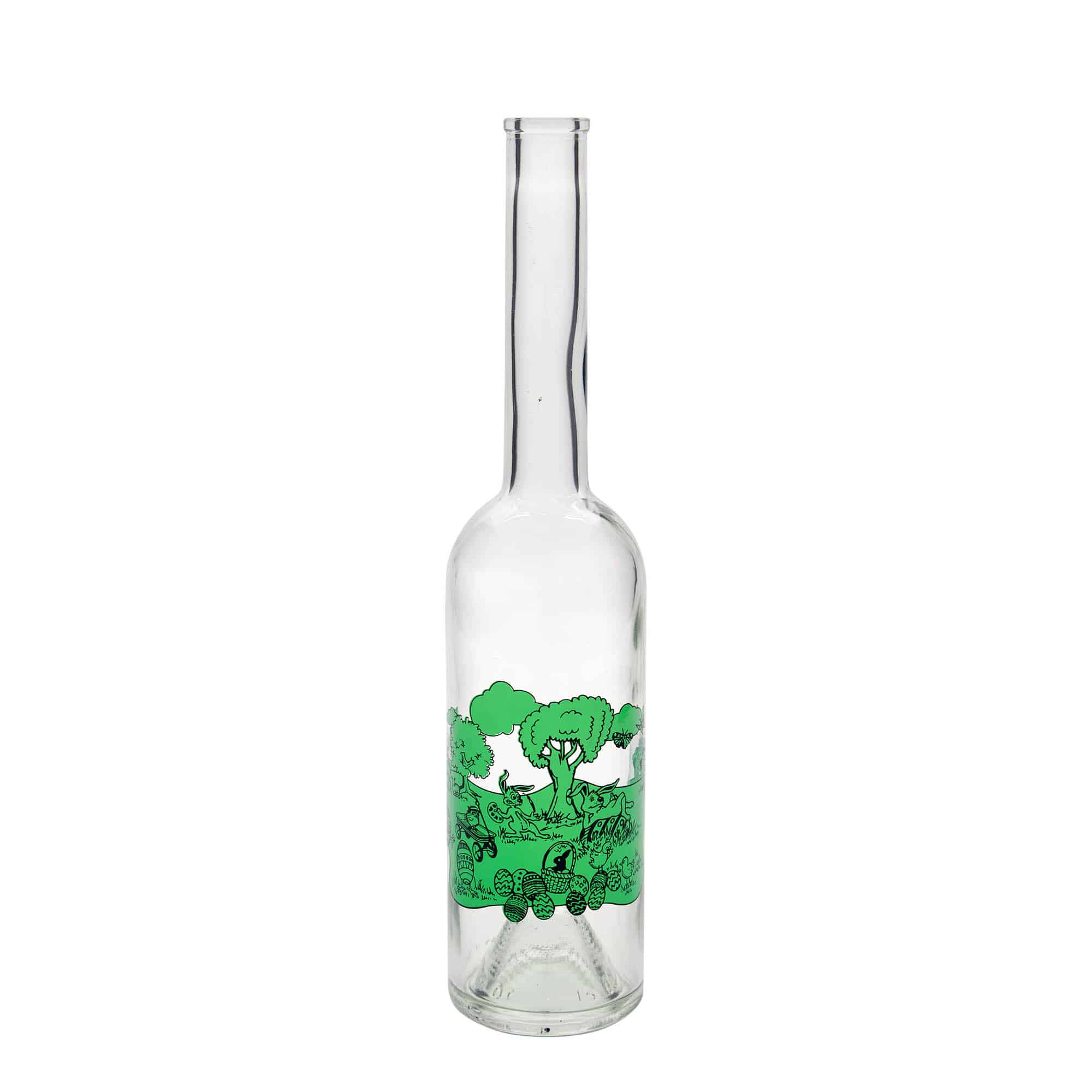 500 ml Glasflasche „Opera“, Motiv: Frohe Ostern, Mündung: Kork