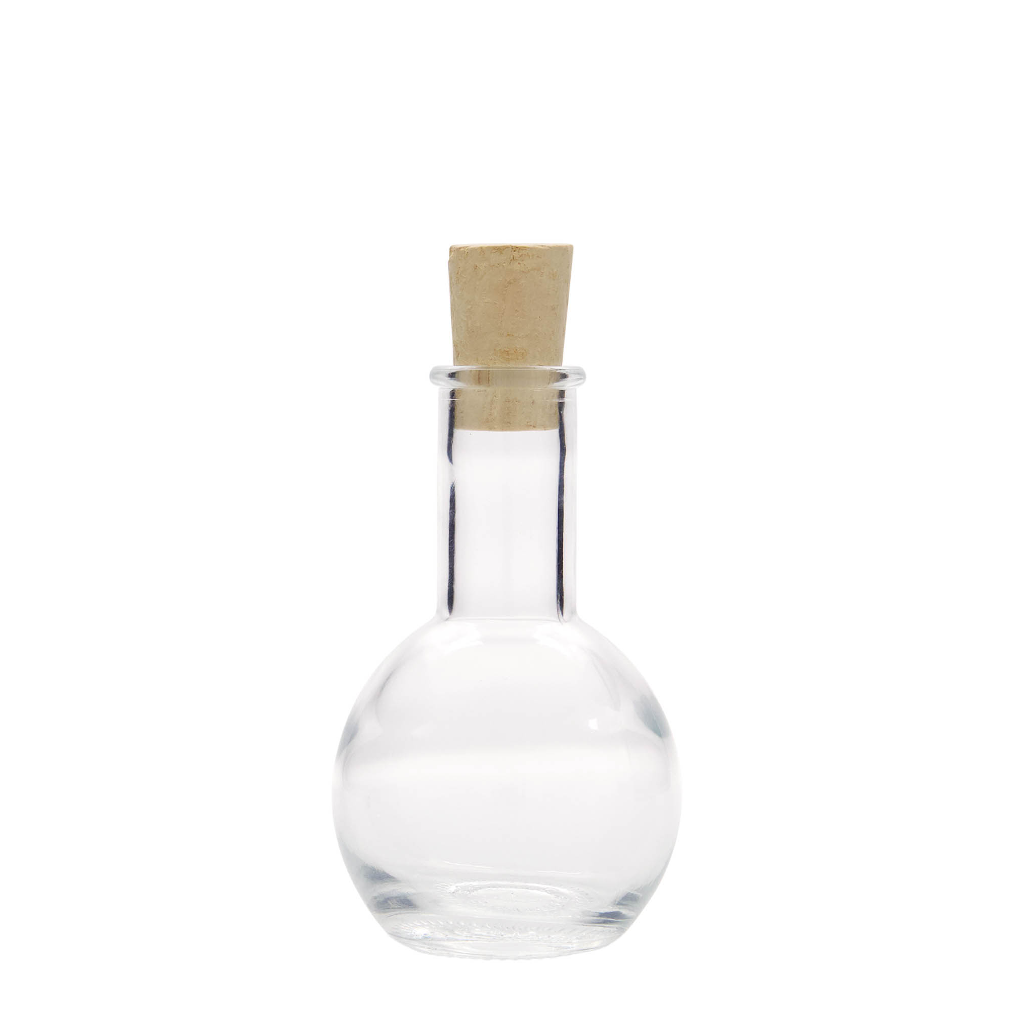 100 ml Glasflasche „Tulipano“, Mündung: Kork