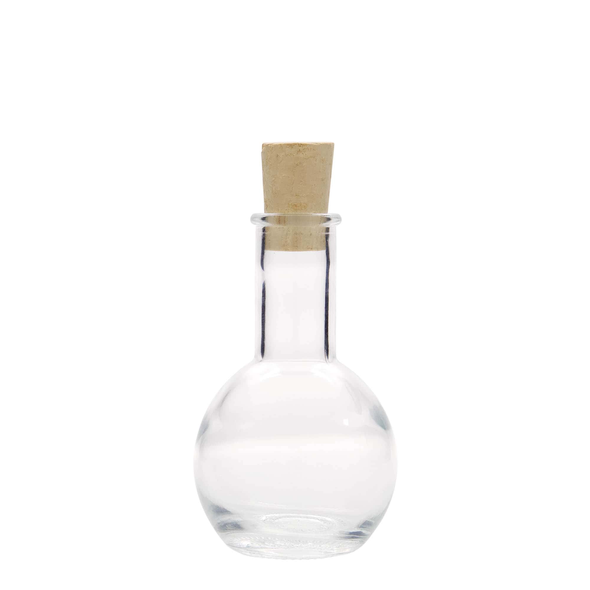100 ml Glasflasche „Tulipano“, Mündung: Kork