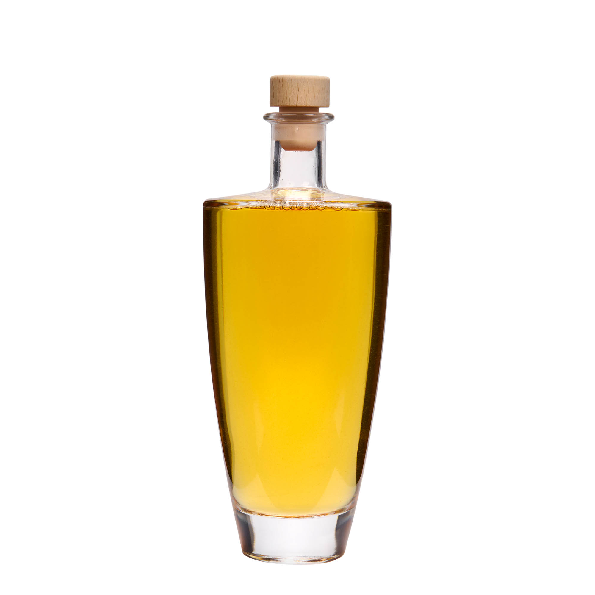 500 ml Glasflasche 'Vanessa', oval, Mündung: Kork 500 ml Glasflasche 'Vanessa', oval, Mündung: Kork