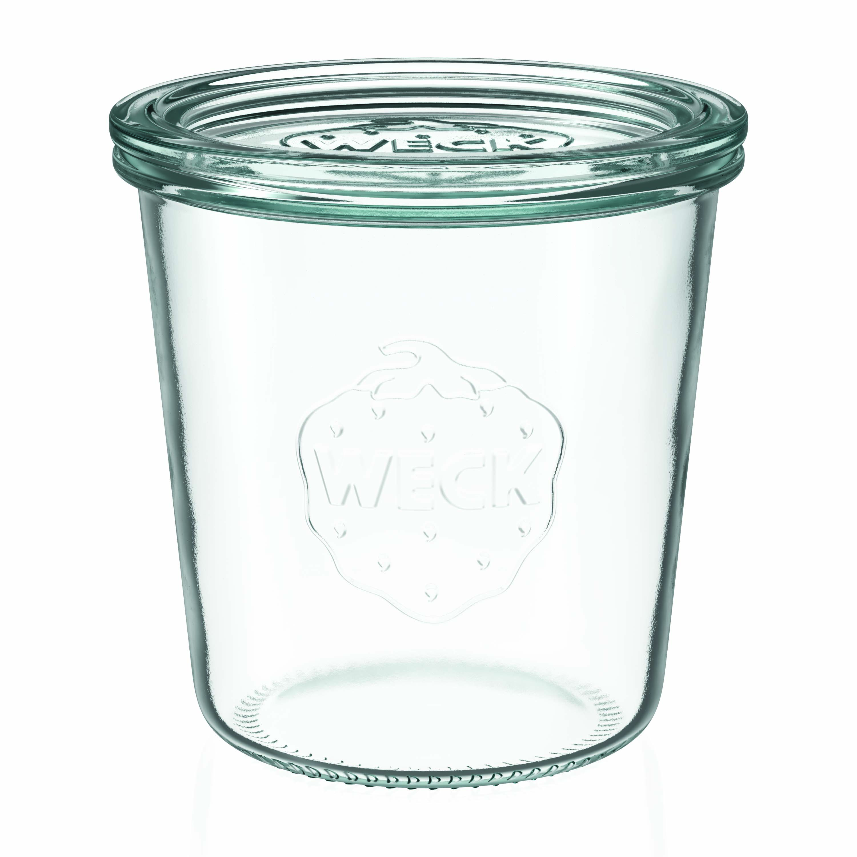 6x 580 ml WECK-Sturzglas mit Glasdeckel RR 100