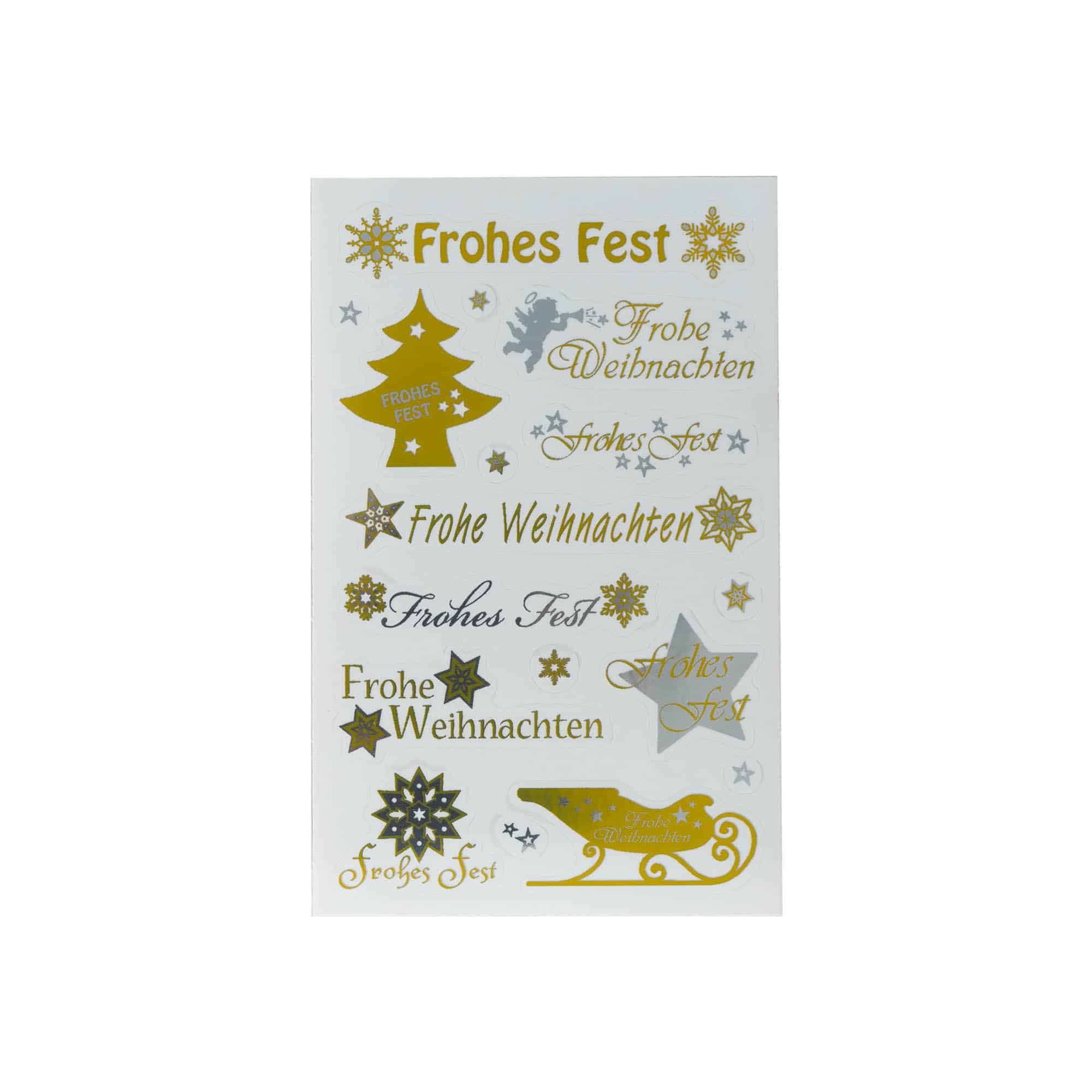 Zweckform Sticker 'Weihnachten', Papier, gold-silber