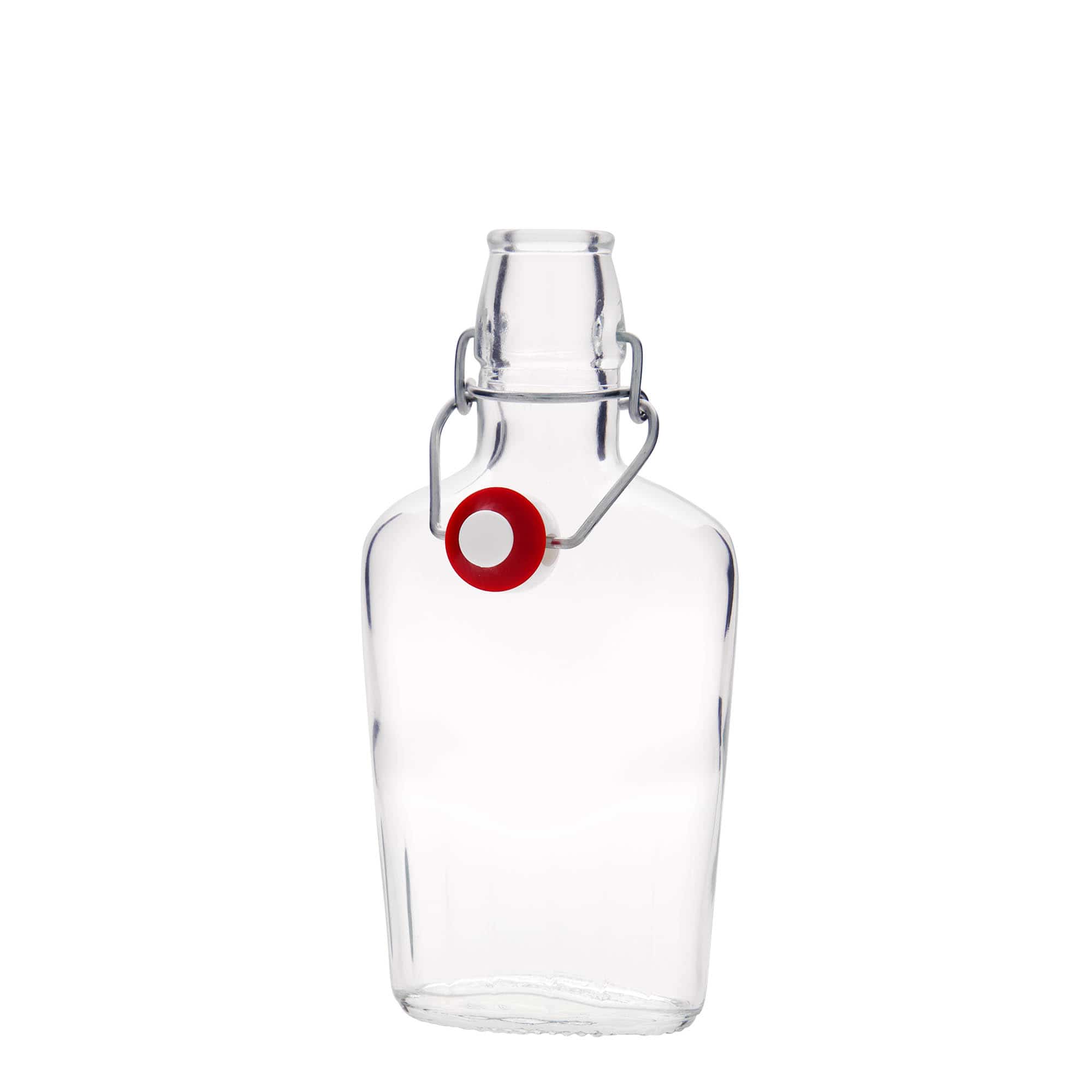 250 ml Glasflasche 'Fiaschetta', oval, Mündung: Bügelverschluss 250 ml Glasflasche 'Fiaschetta', oval, Mündung: Bügelverschluss