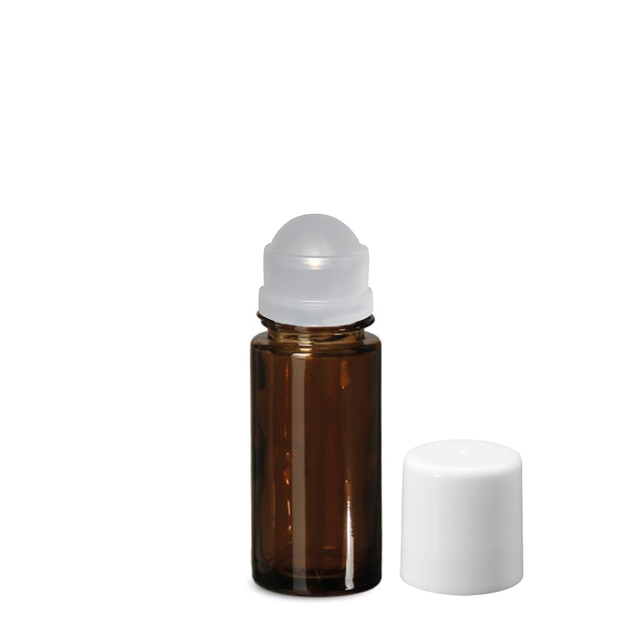 50 ml Roll-On-Flasche, Glas, braun, Mündung: Schraubverschluss 50 ml Roll-On-Flasche, Glas, braun, Mündung: Schraubverschluss
