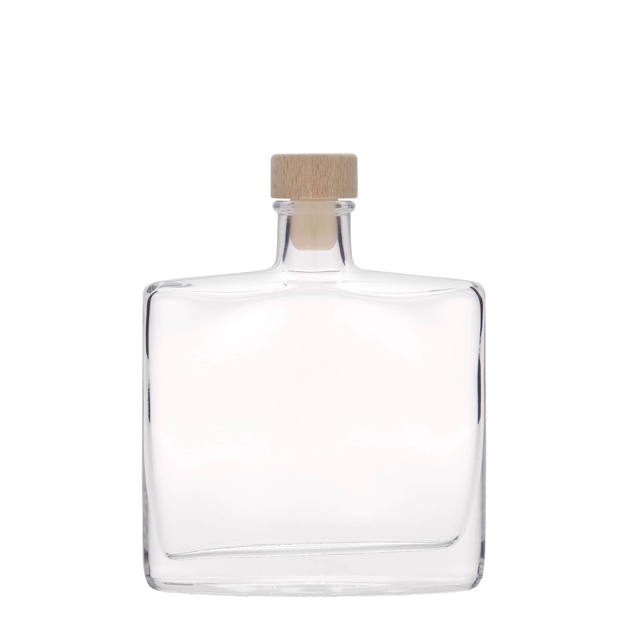 200 ml Glasflasche 'Zorbas', oval, Mündung: Kork