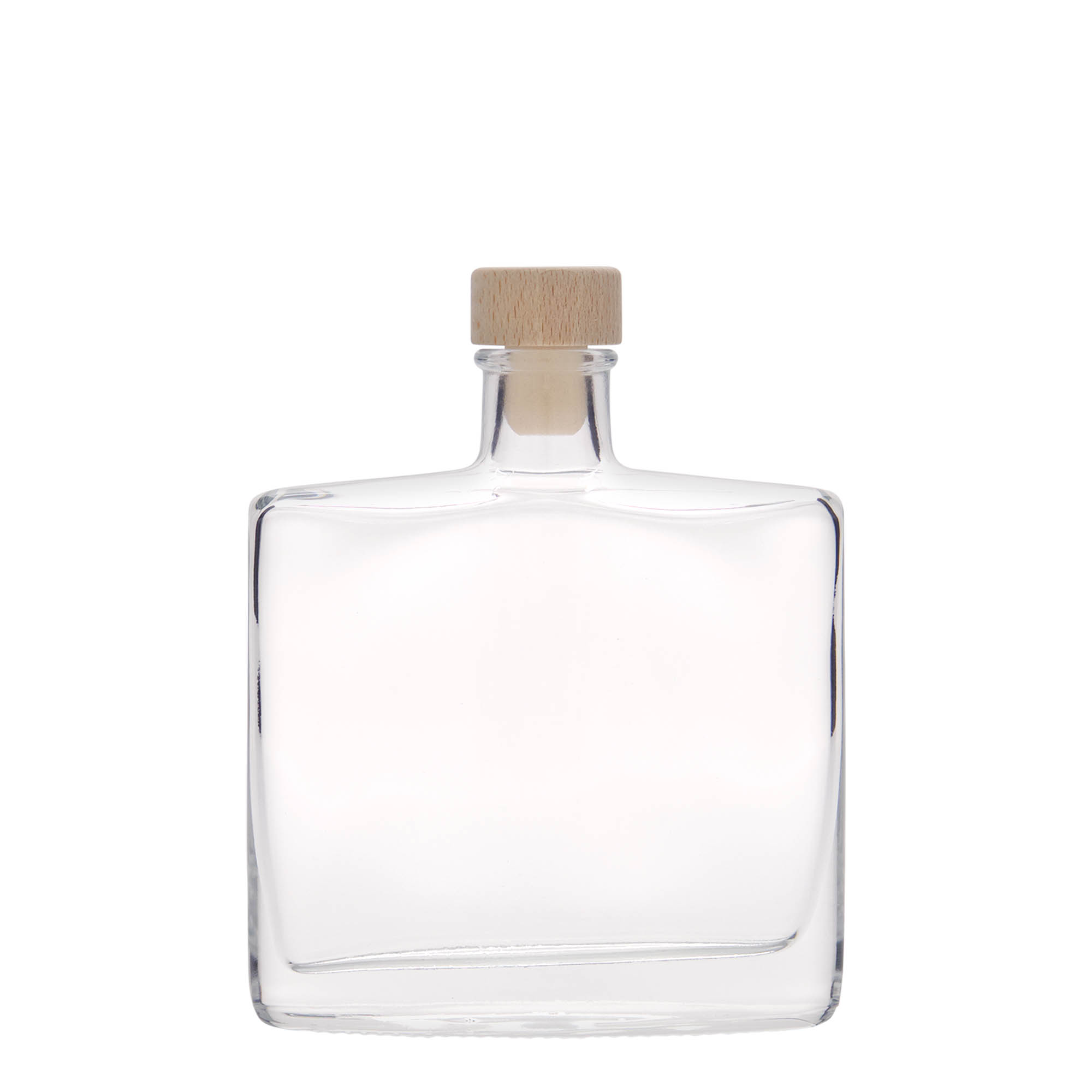 200 ml Glasflasche 'Zorbas', oval, Mündung: Kork