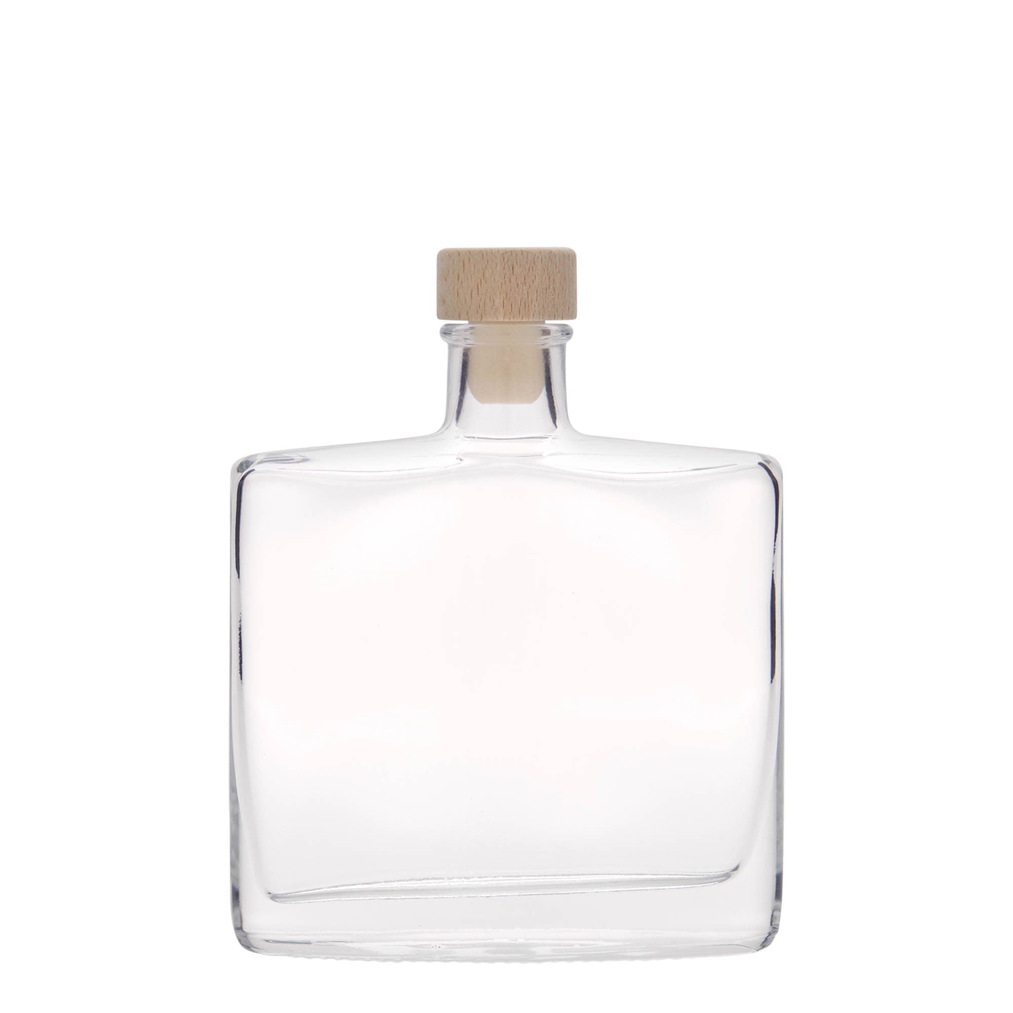 200 ml Glasflasche „Zorbas“, oval, Mündung: Kork