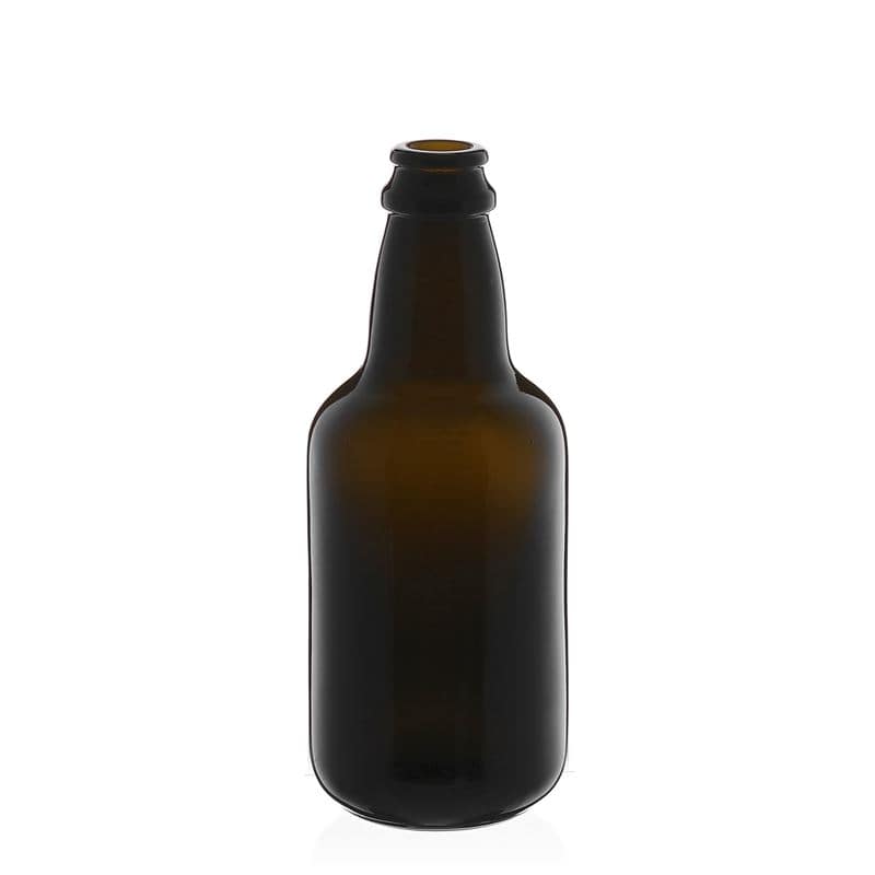 330 ml Bierflasche 'Era', Glas, antikgrün, Mündung: Kronkorken