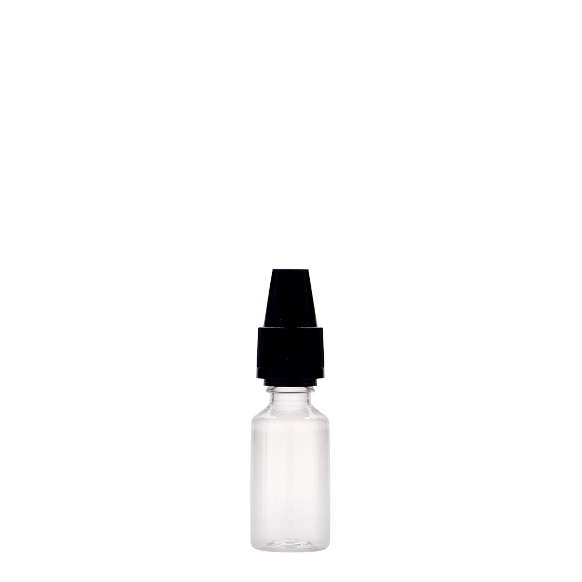10 ml PET-Flasche „E-Liquid“ mit Qualitäts- und Kindersicherung, Kunststoff, Mündung: Schraubverschluss