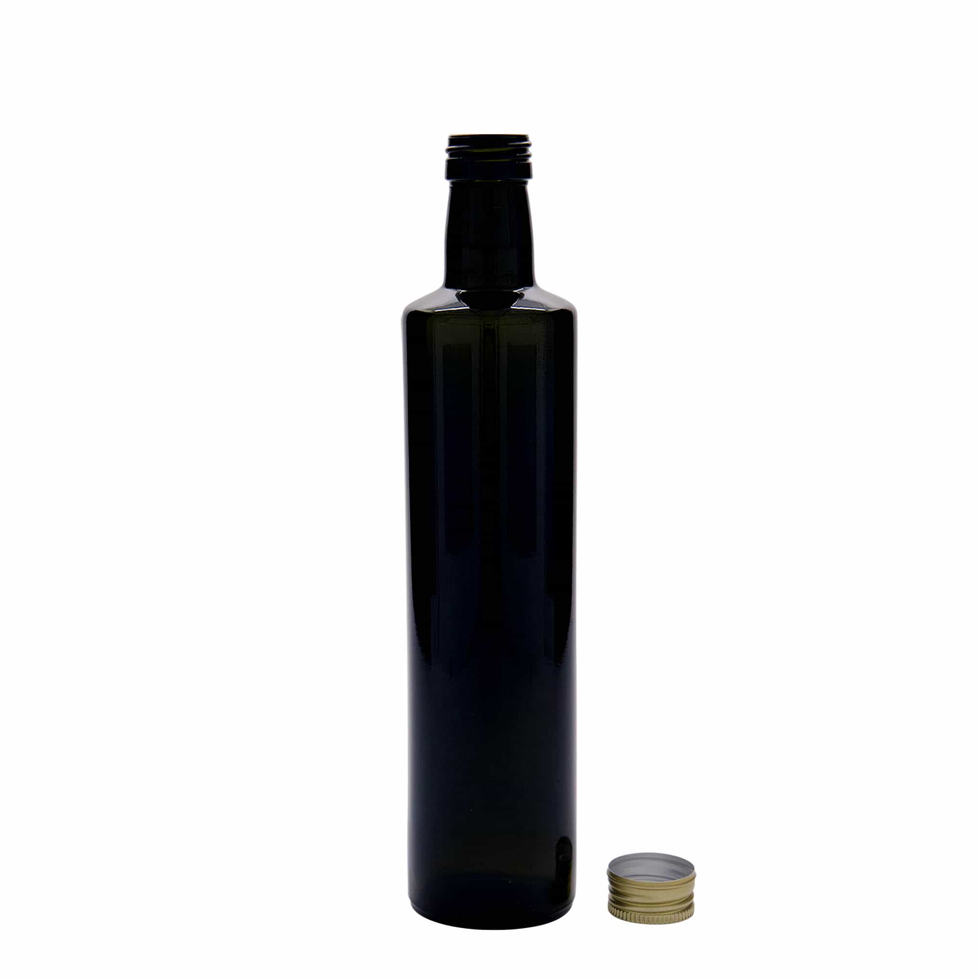 500 ml Glasflasche 'Dorica', antikgrün, Mündung: PP 31,5