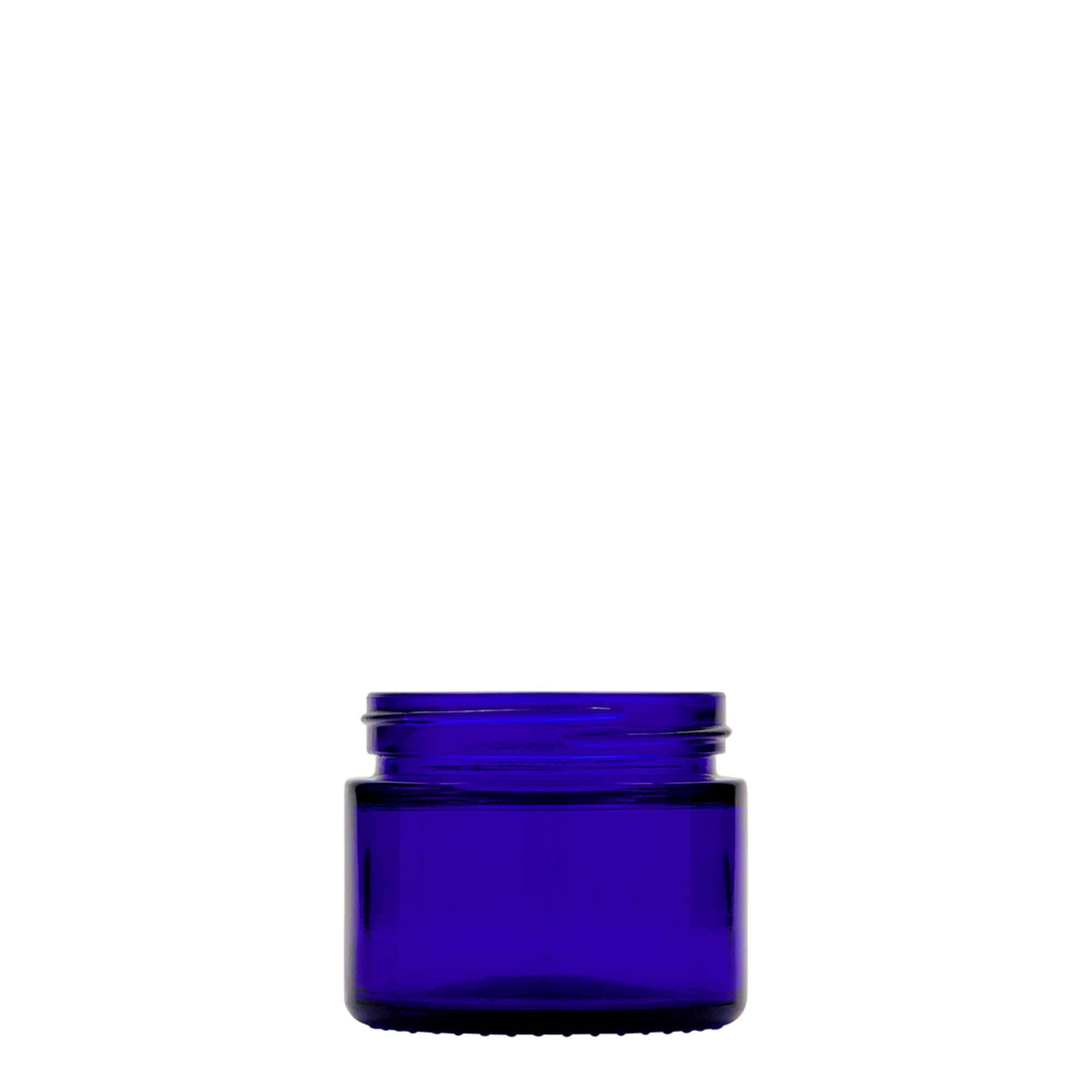 50 ml Tiegel 'Blue Edition', Glas, royalblau, Mündung: Schraubverschluss 50 ml Tiegel 'Blue Edition', Glas, royalblau, Mündung: Schraubverschluss