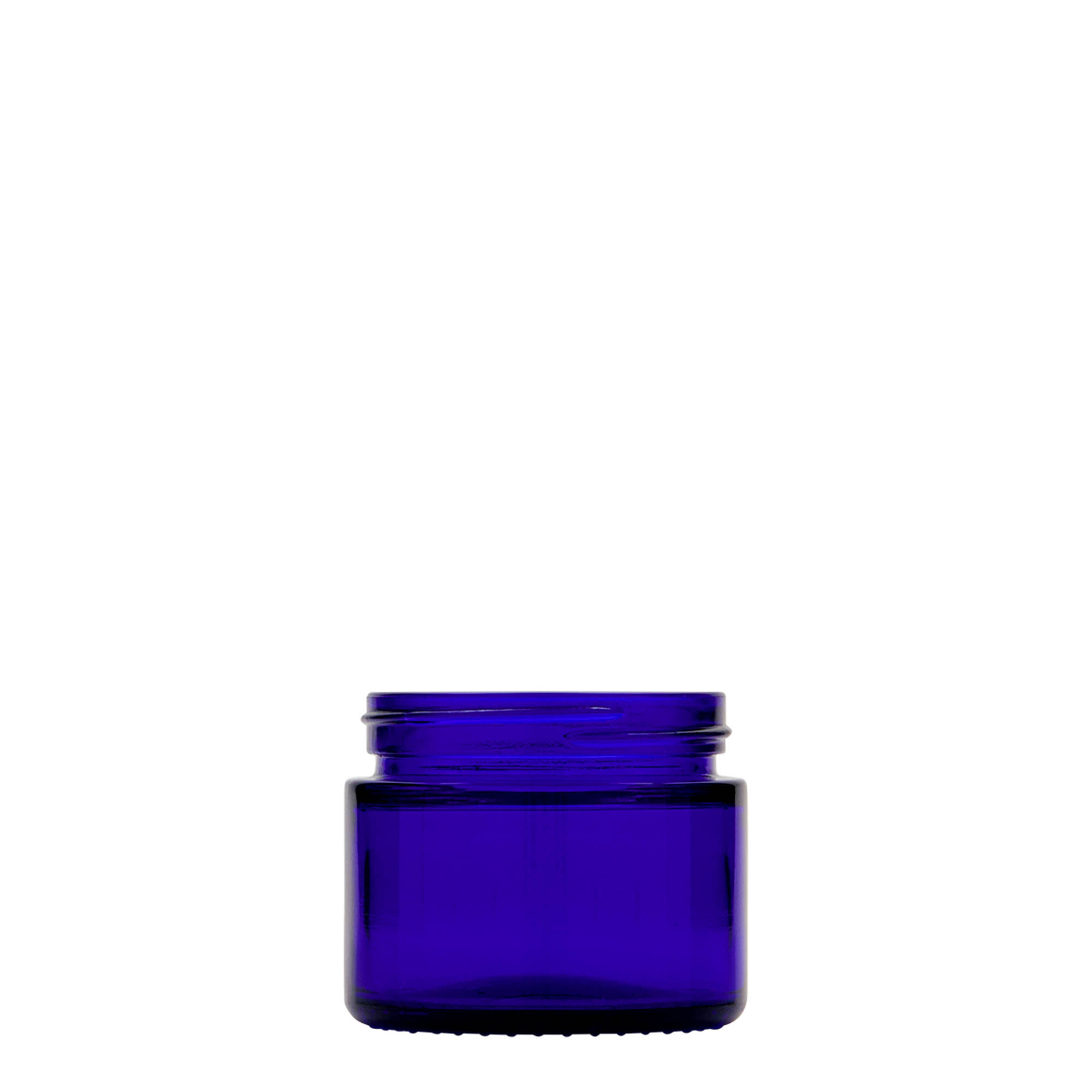 50 ml Tiegel 'Blue Edition', Glas, royalblau, Mündung: Schraubverschluss
