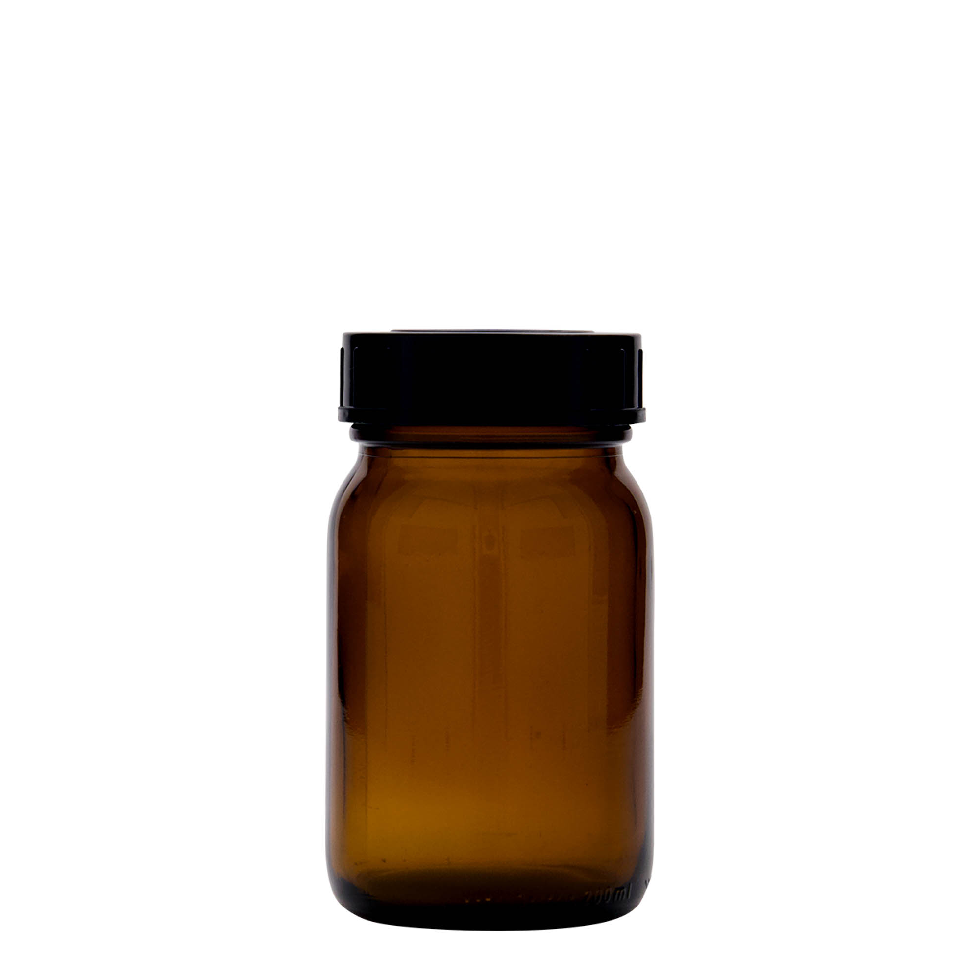 200 ml Weithalsglas, braun, Mündung: DIN 55 200 ml Weithalsglas, braun, Mündung: DIN 55