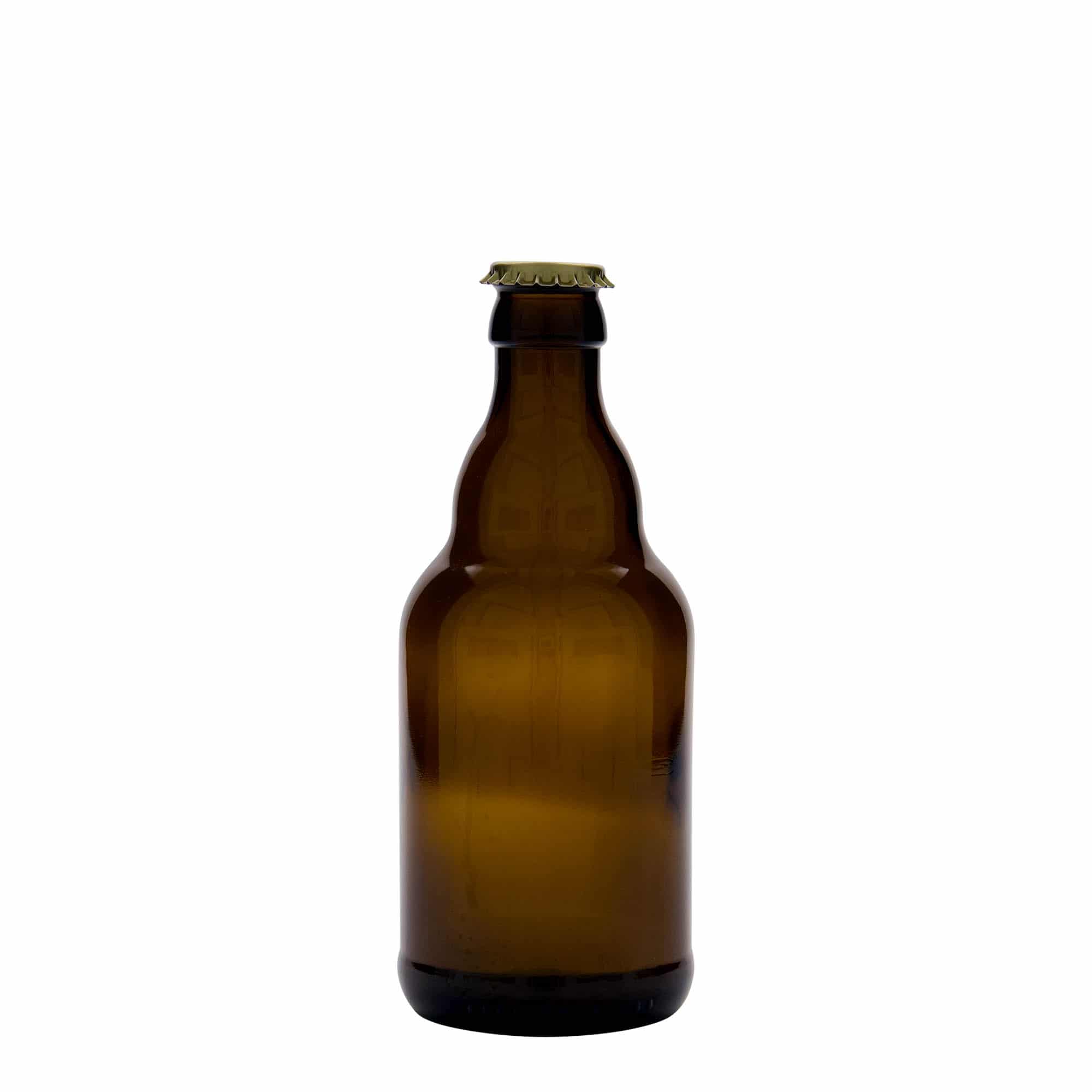 330 ml Bierflasche 'Steinie', Glas, braun, Mündung: Kronkorken
